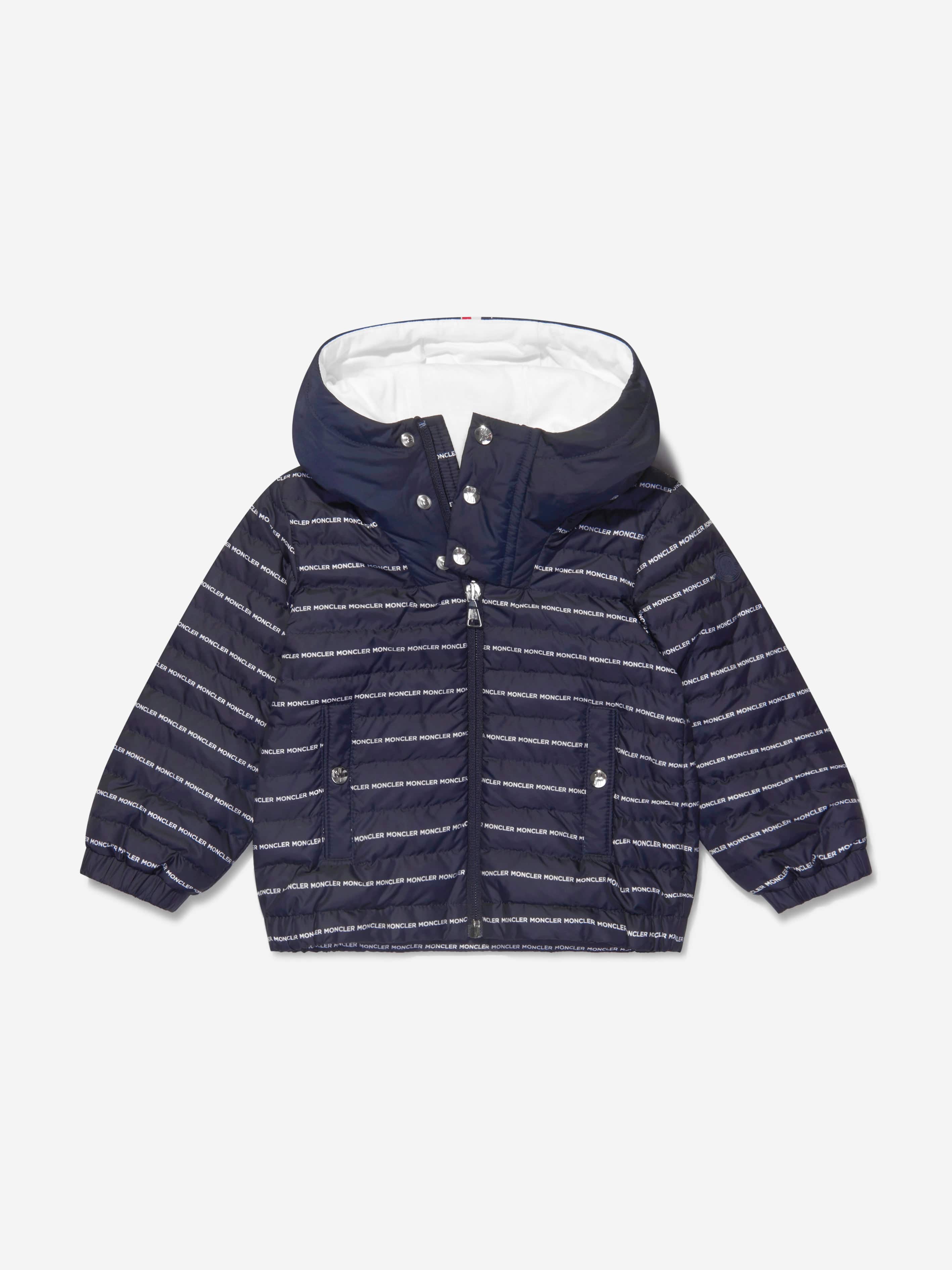 Moncler Enfant Baby Boys Down Padded Logo Print Bergo Jacket