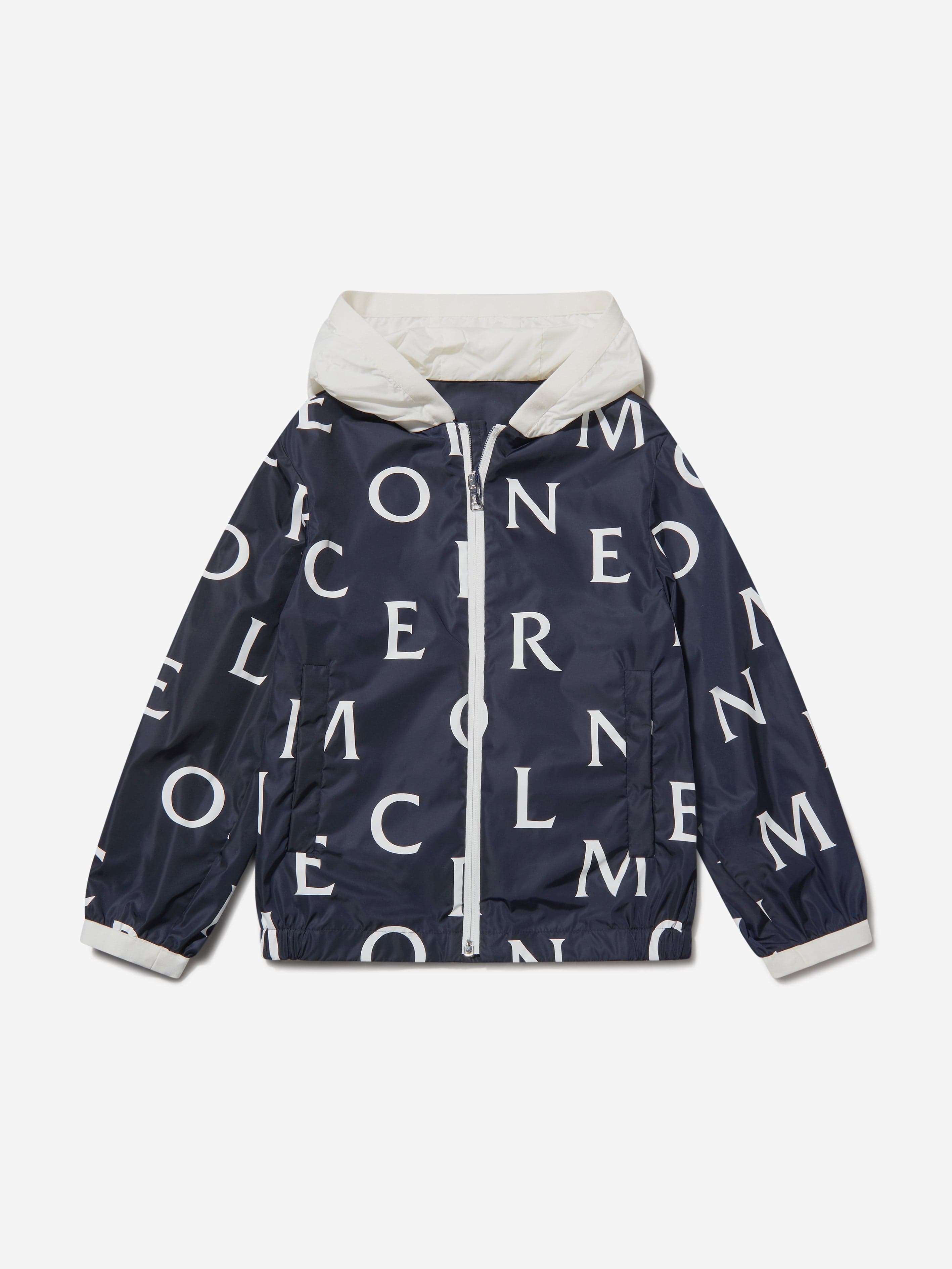 Moncler Enfant Boys Printed Logo Jiro Jacket