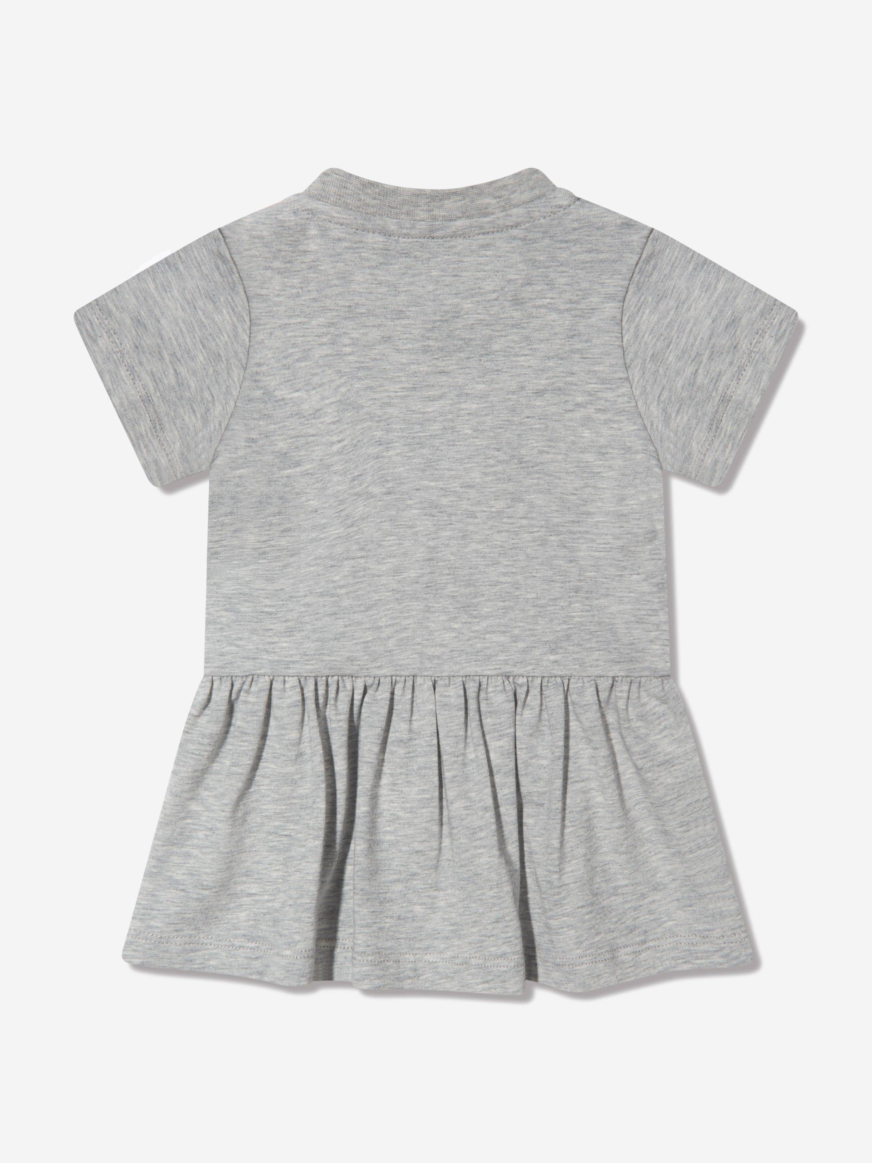 Moncler Enfant Baby Girls Logo Dress in Grey