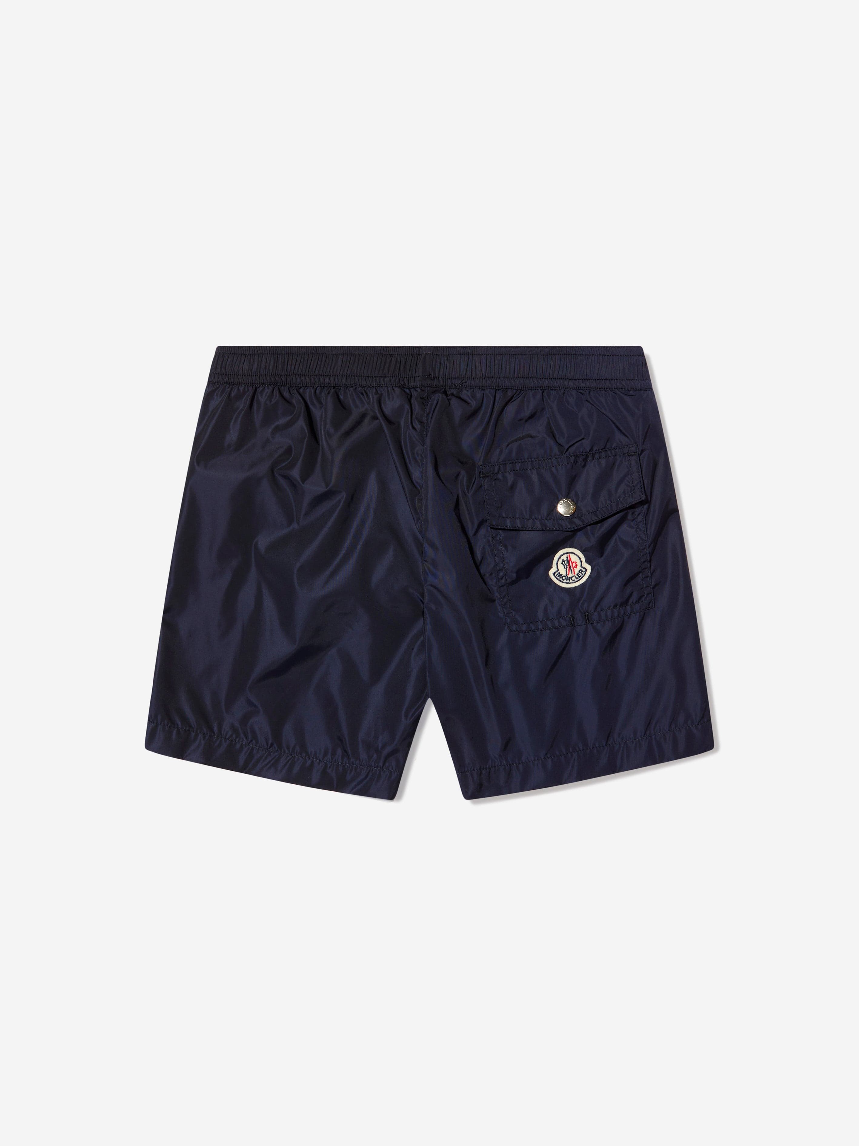 Moncler Enfant Boys Logo Swim Shorts in Navy