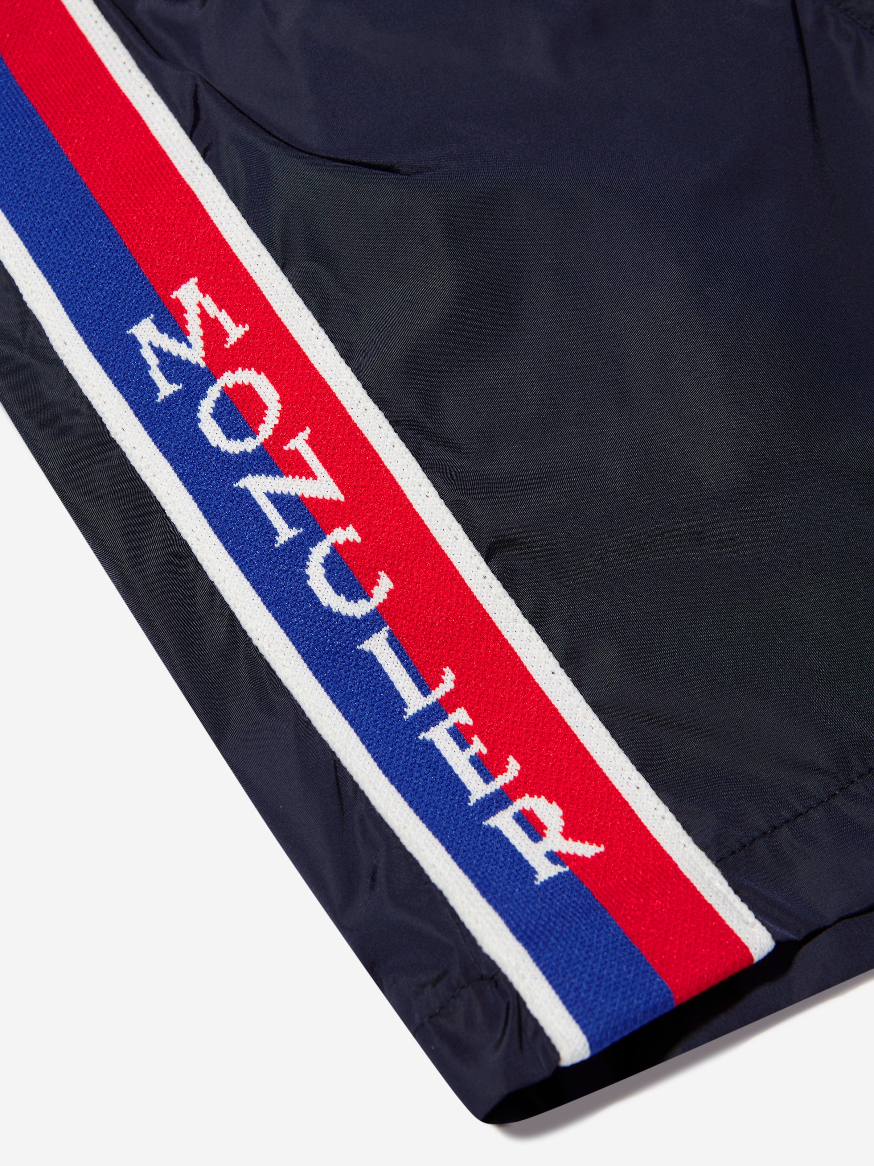 Moncler Enfant Boys Logo Swim Shorts in Navy