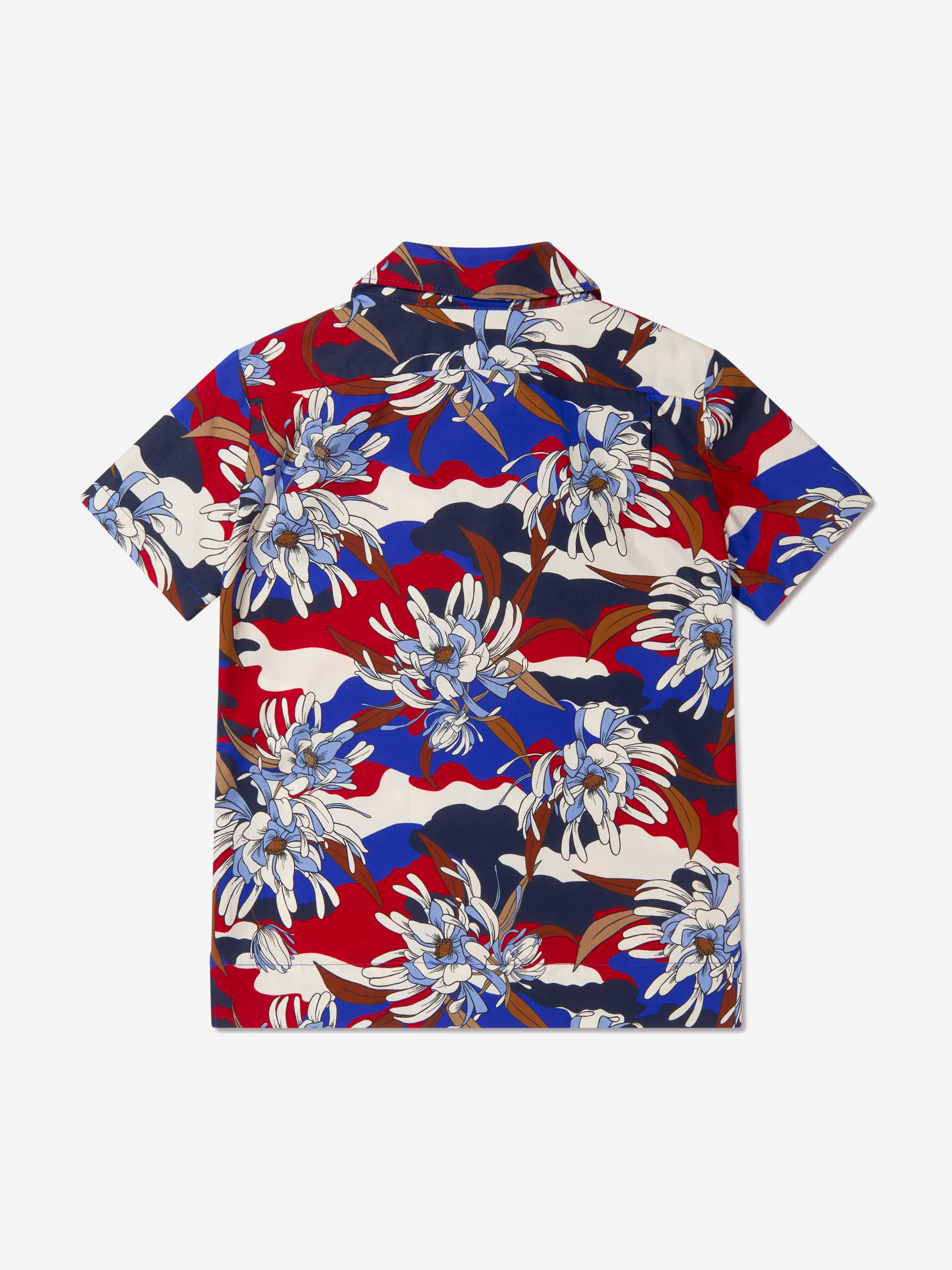 Moncler Enfant Boys Short Sleeve Shirt in Multicolour