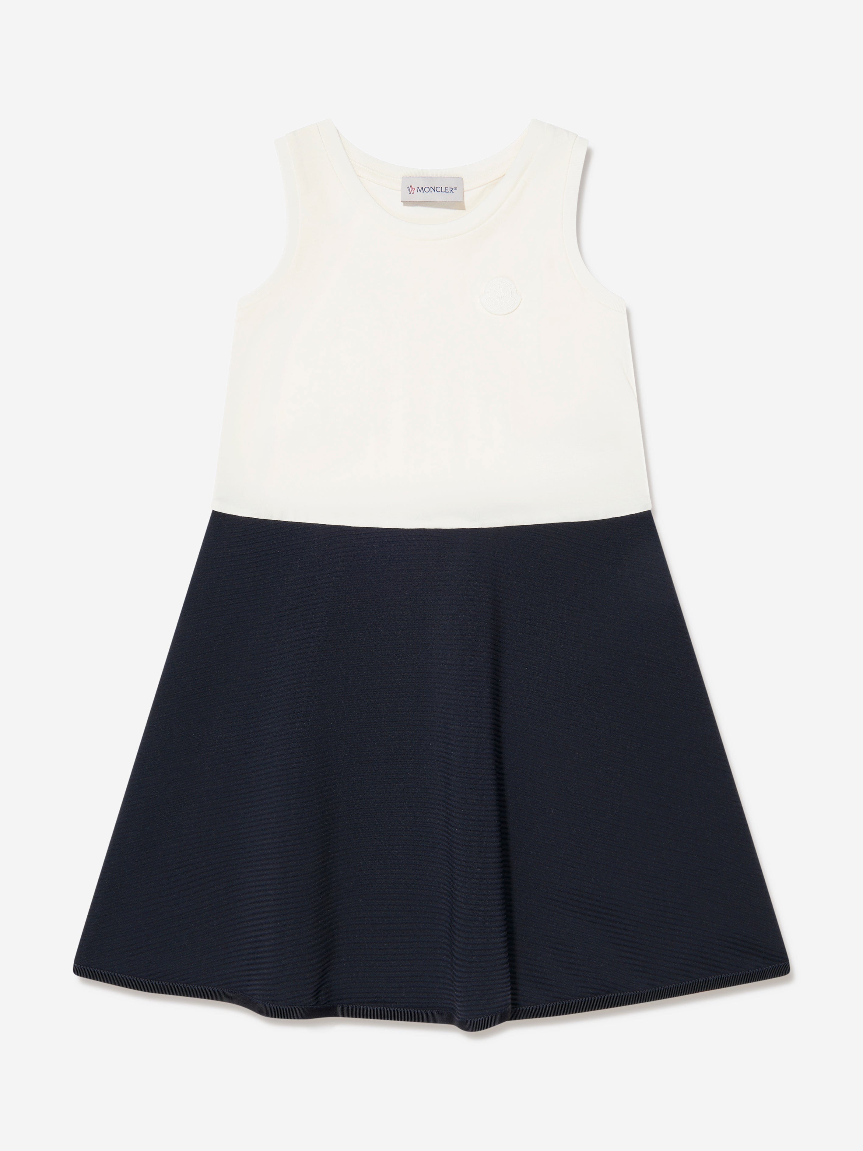 Moncler Enfant Girls Colourblock Dress in Navy