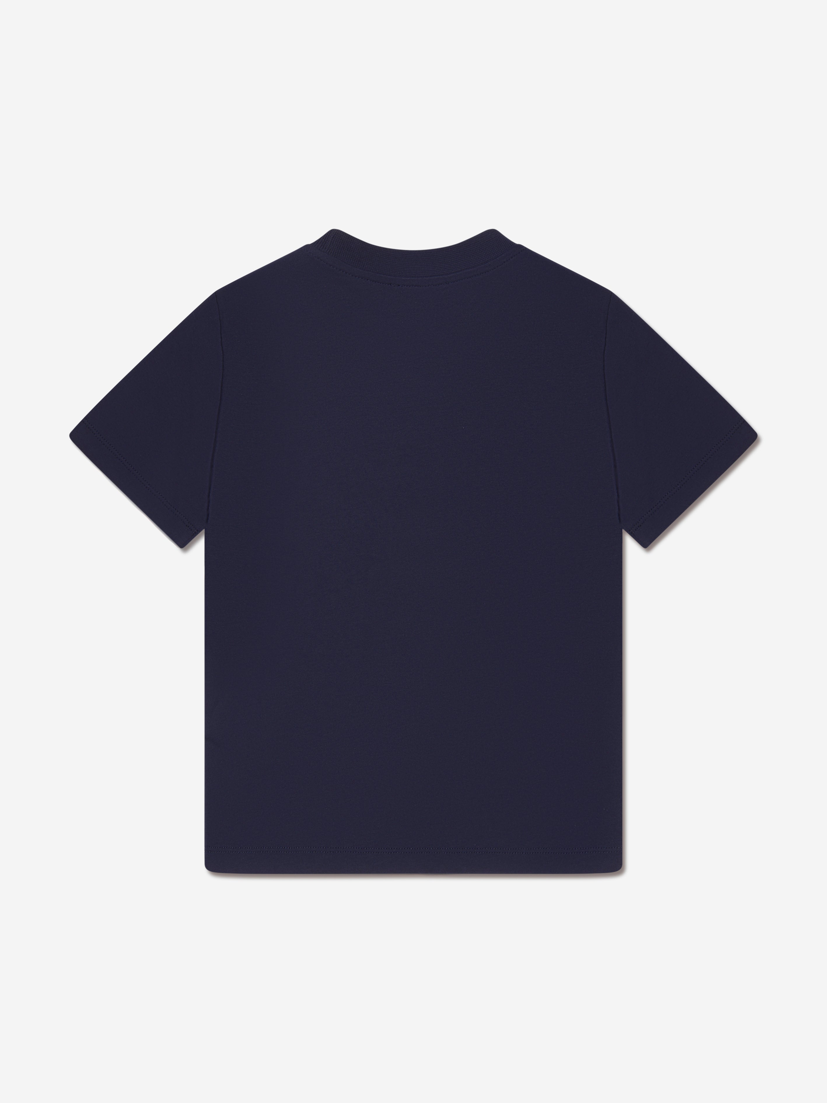 Moncler Enfant Kids Born To Protect T-Shirt in Navy