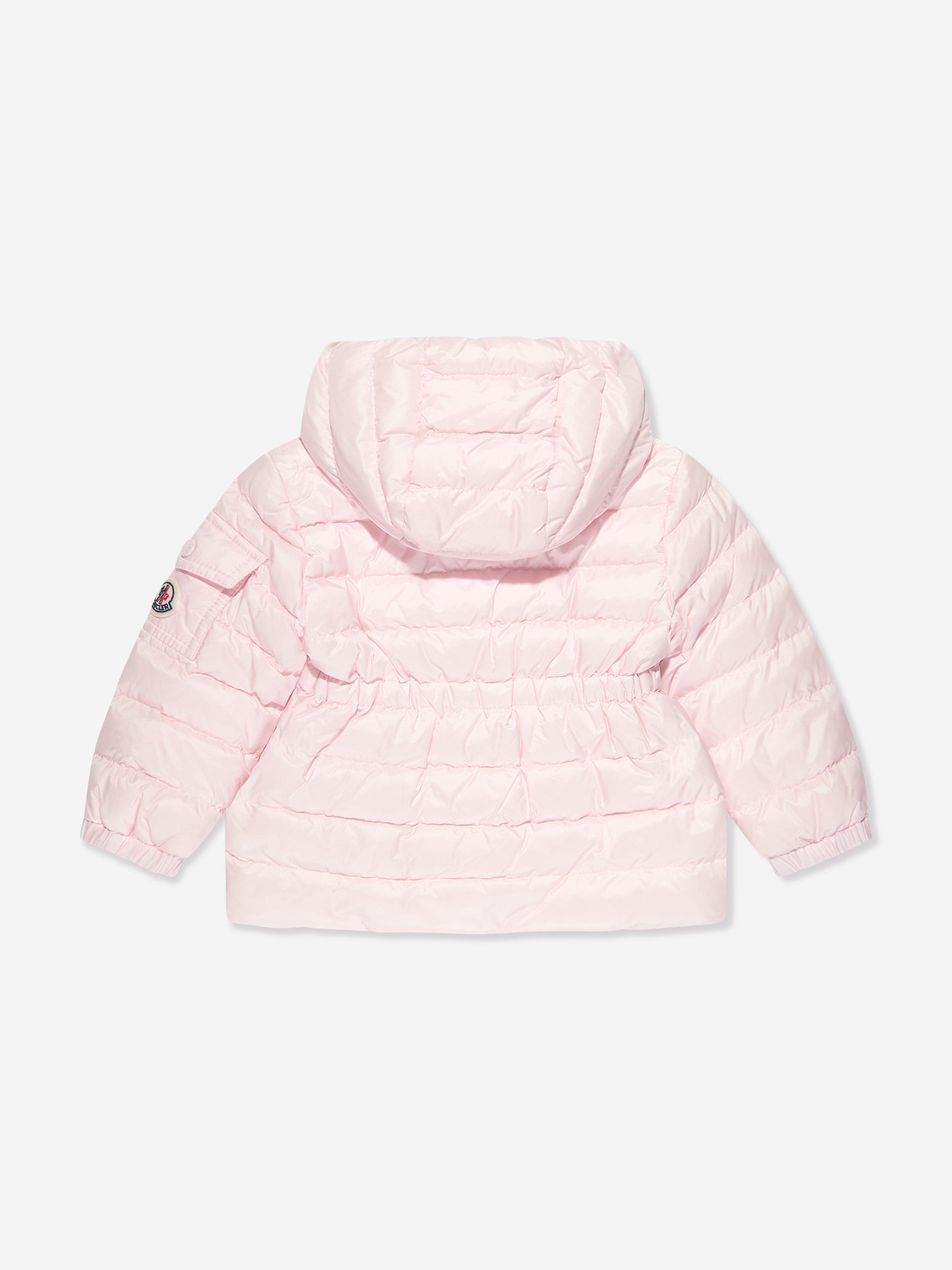 Moncler Enfant Baby Girls Down Padded Dalles Jacket in Pink