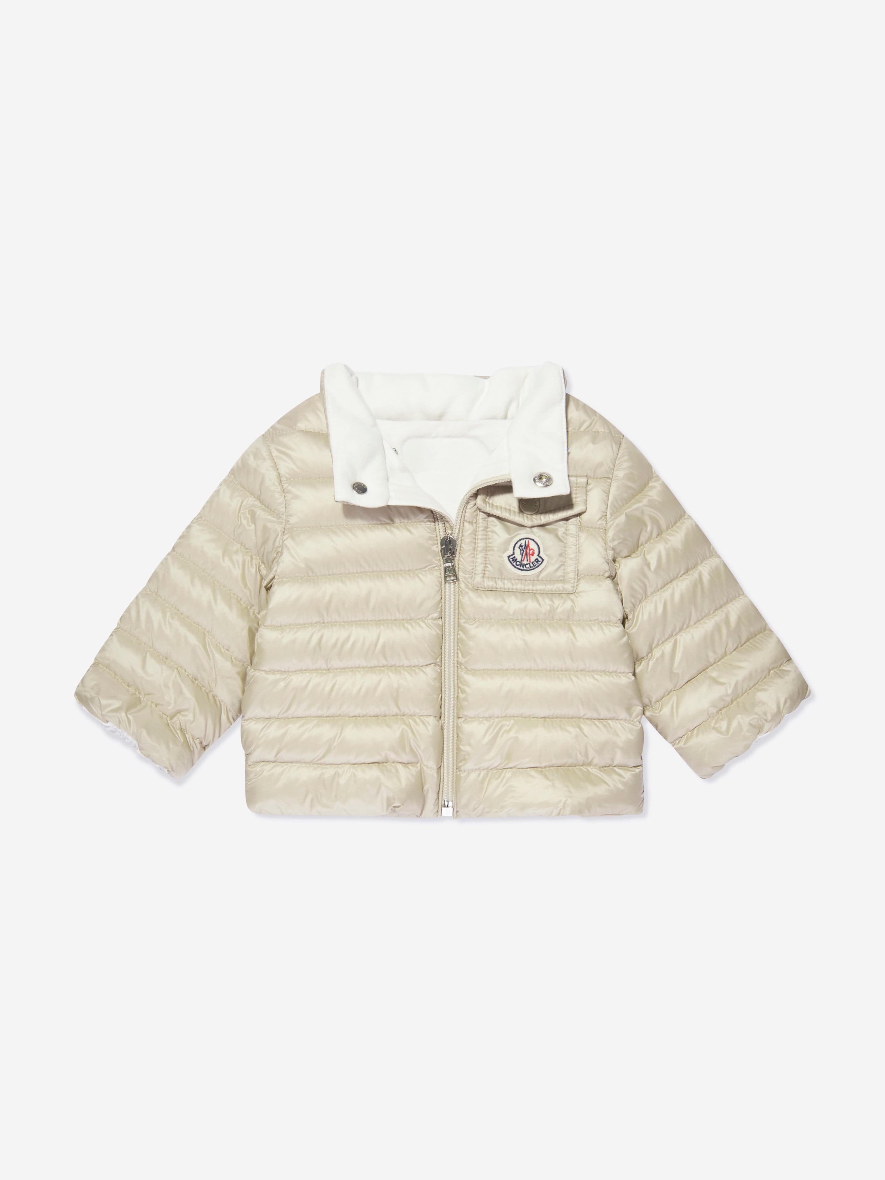 Moncler Enfant Baby Down Padded Baigal Jacket in Beige