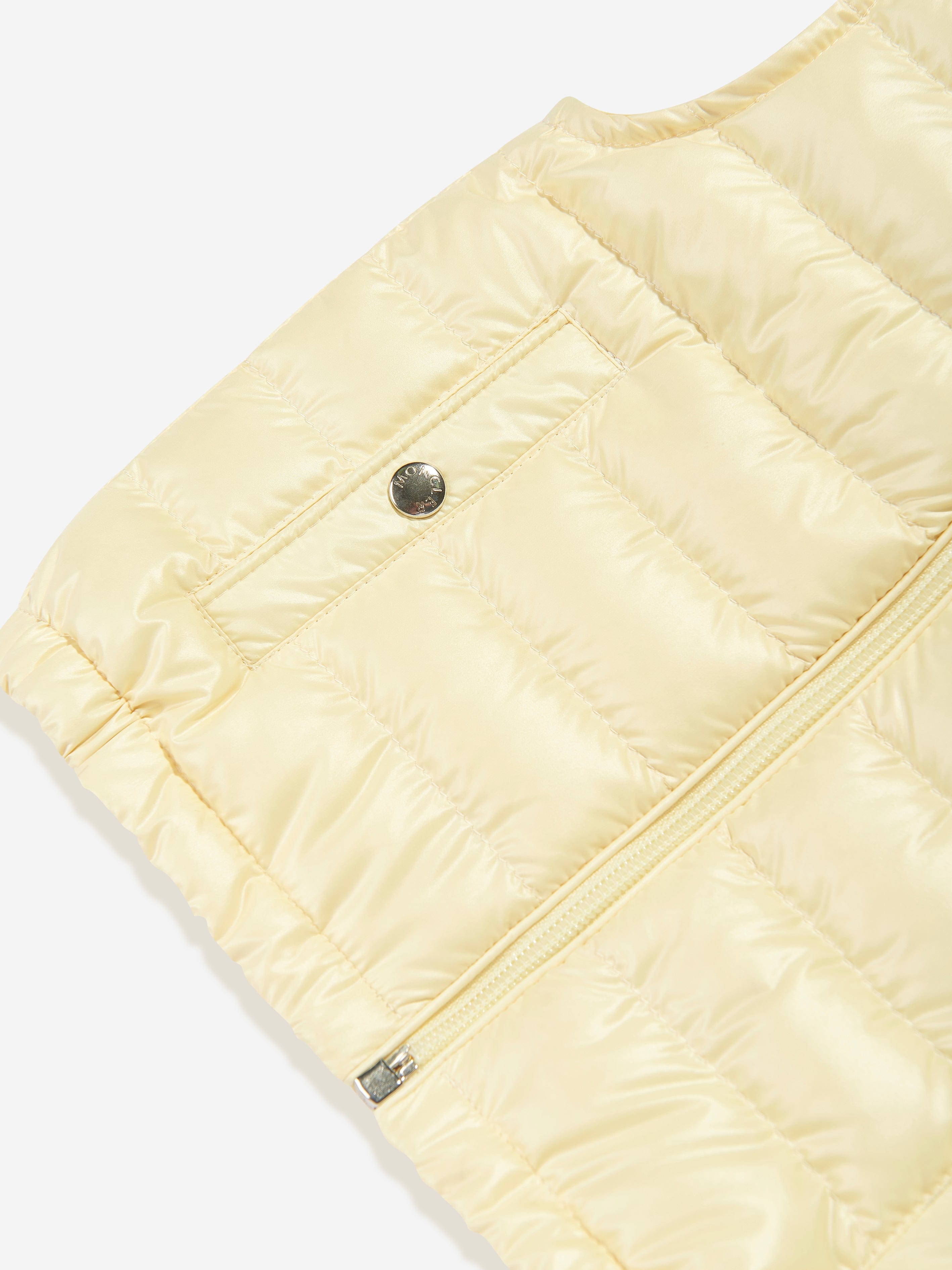 Moncler Enfant Baby Boys Down Padded Couronne Gilet in Yellow