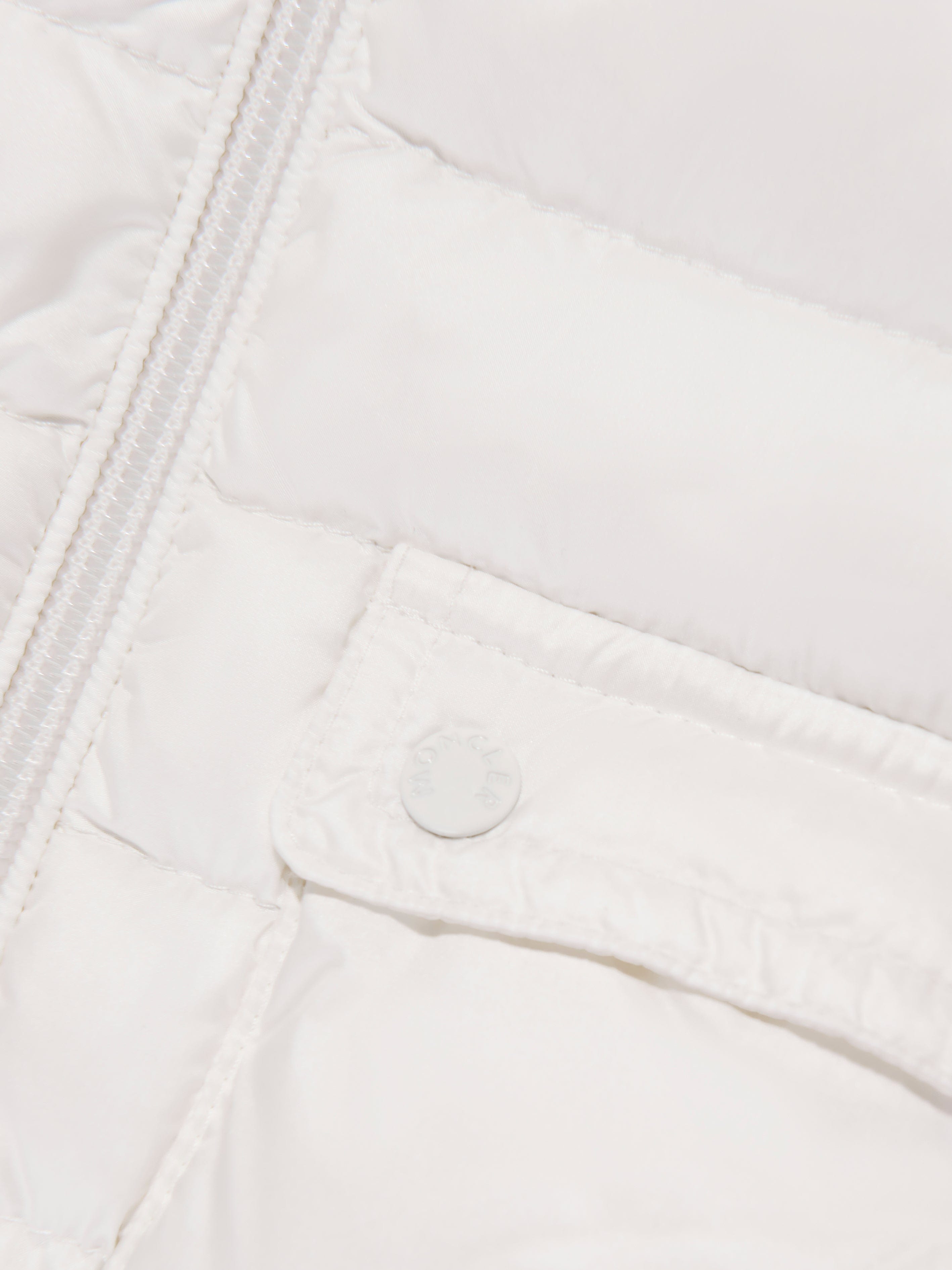 Moncler Enfant Baby Girls Down Padded Lans Jacket in White