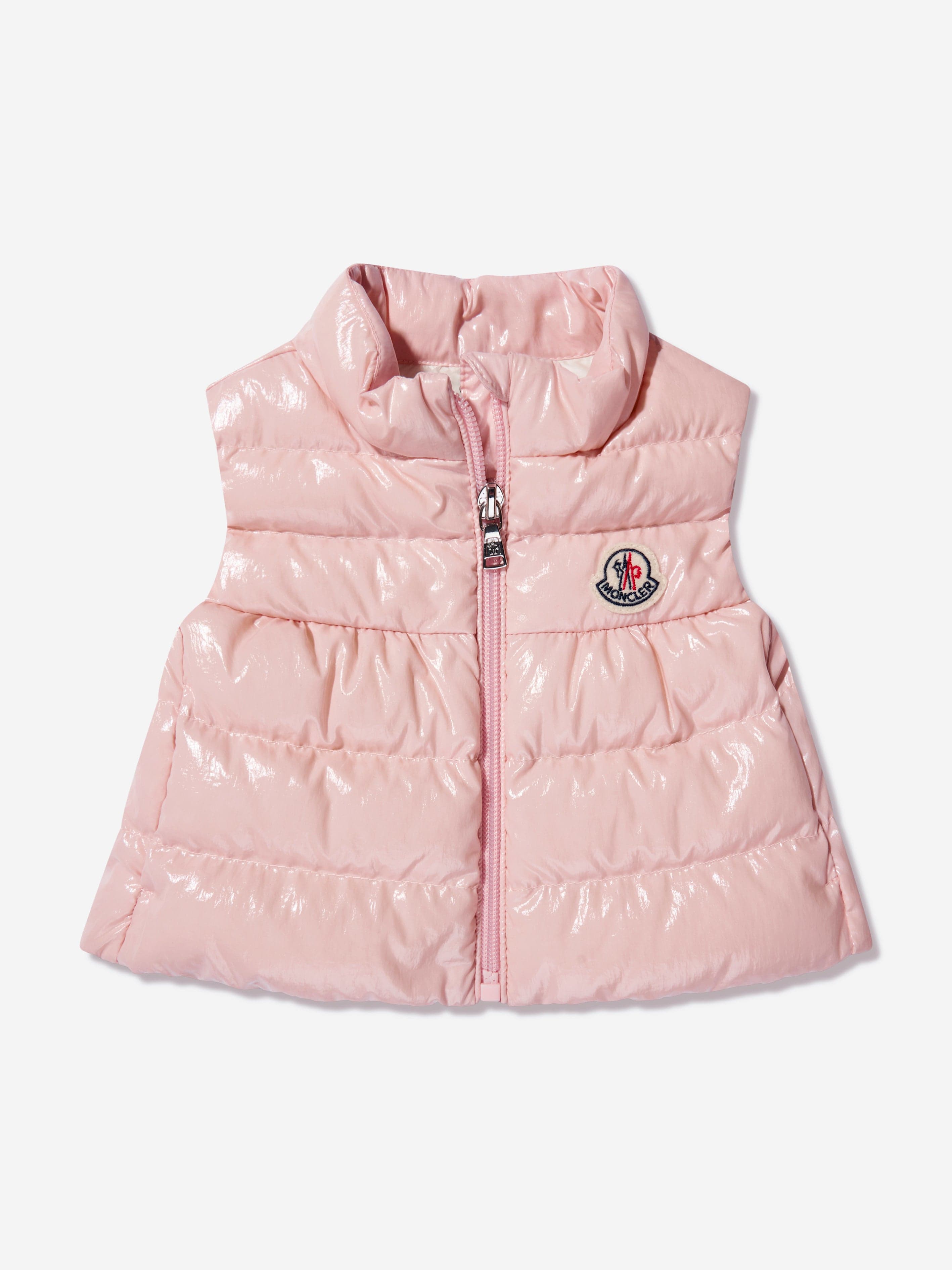 Moncler Enfant Baby Girls Down Padded Hiva Gilet in Pink