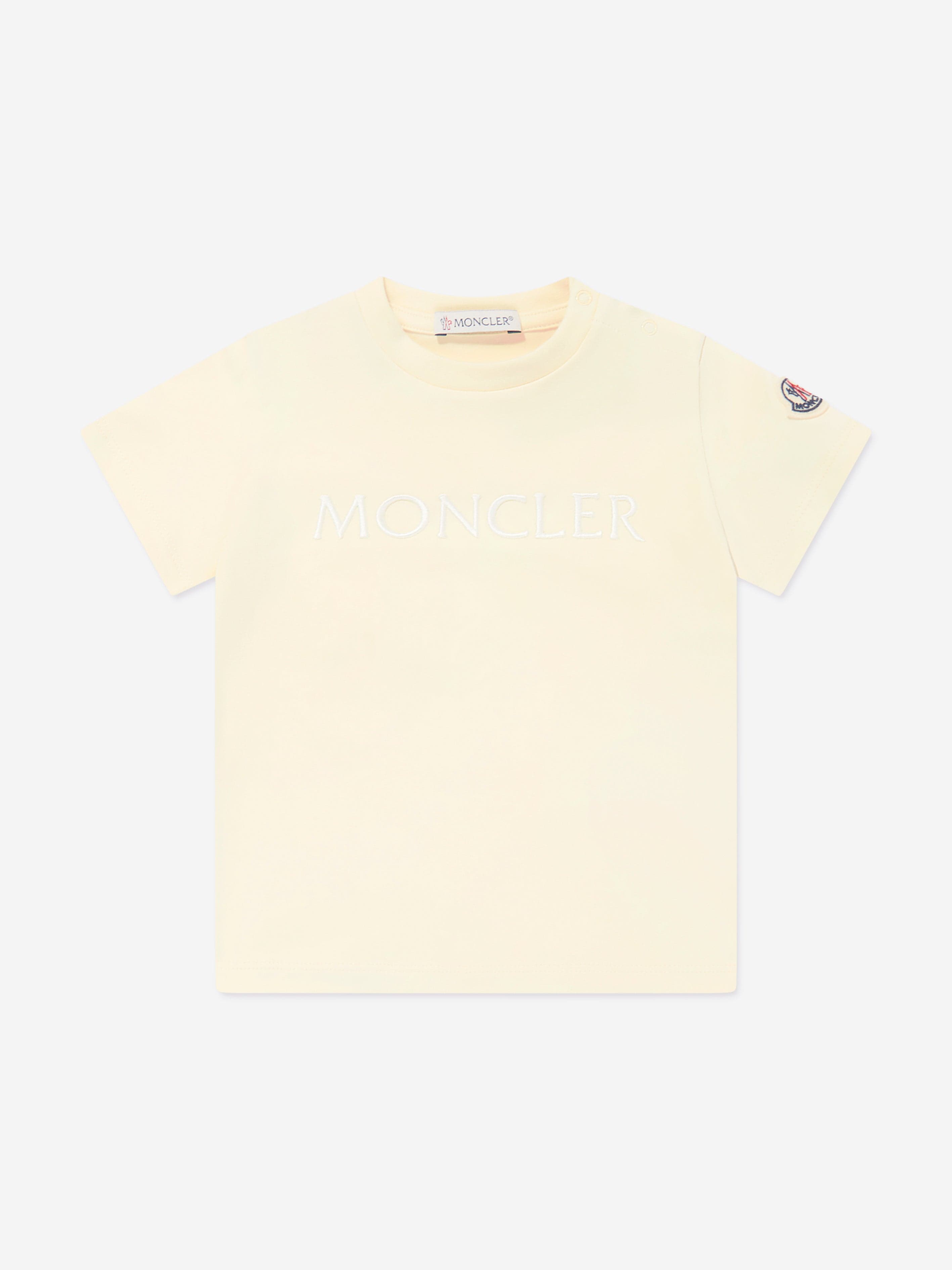 Moncler Enfant Baby Girls Logo T-Shirt in Yellow