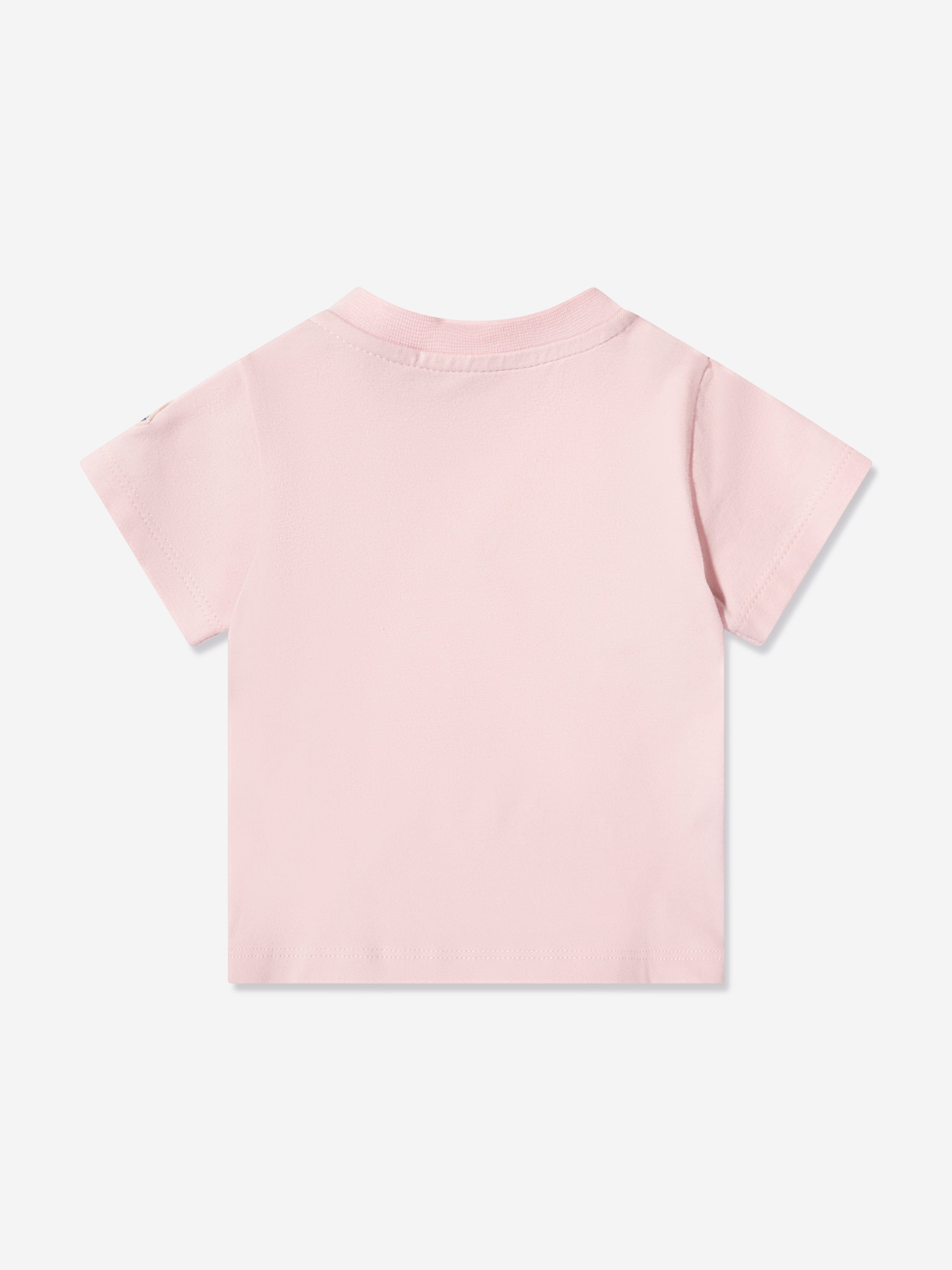 Moncler Enfant Baby Girls Logo T-Shirt in Pink