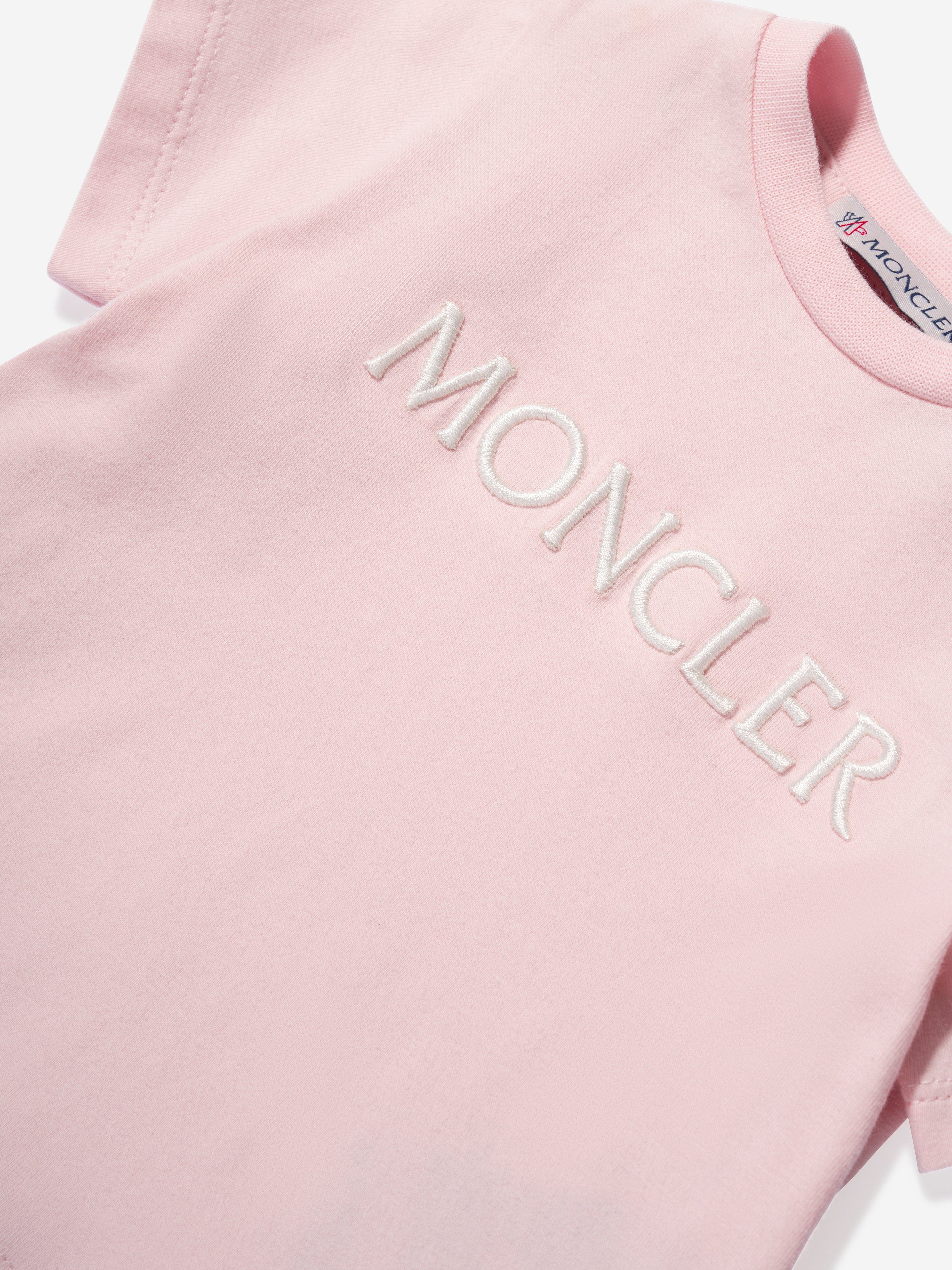 Moncler Enfant Baby Girls Logo T-Shirt in Pink