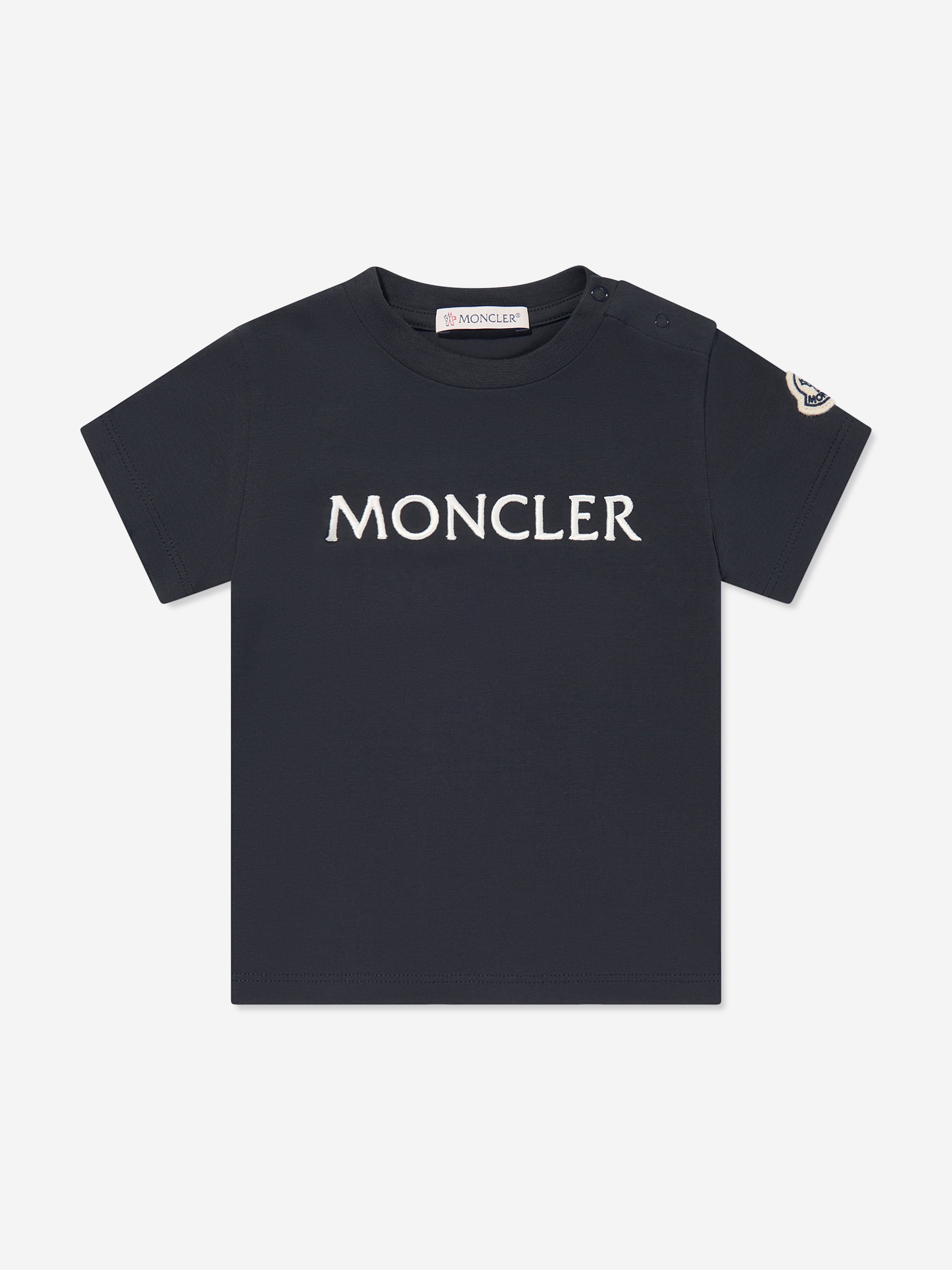 Moncler Enfant Baby Girls Logo T-Shirt in Navy