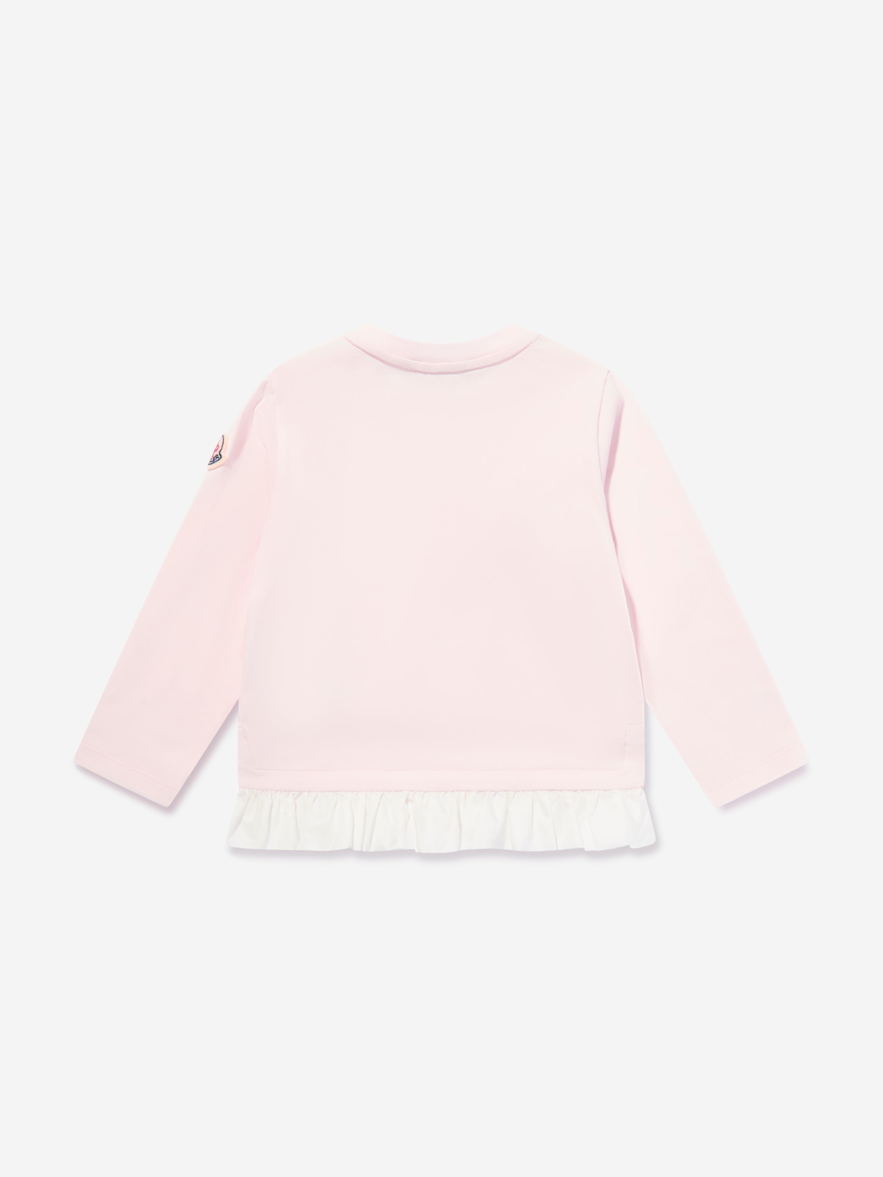 Moncler Enfant Baby Girls Long Sleeve Logo T-Shirt in Pink