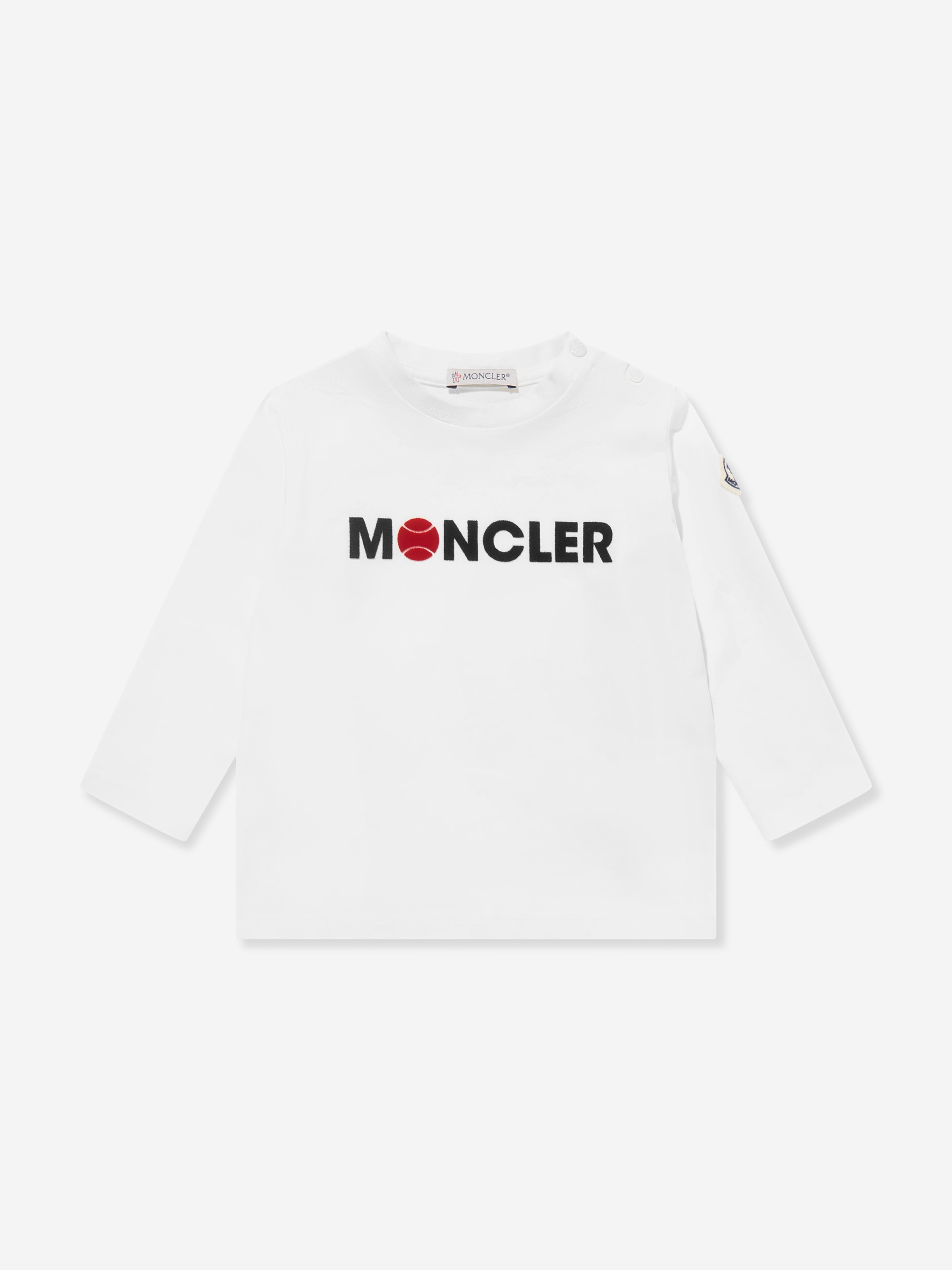 Moncler Enfant Baby Boys Long Sleeve Logo T-Shirt in White