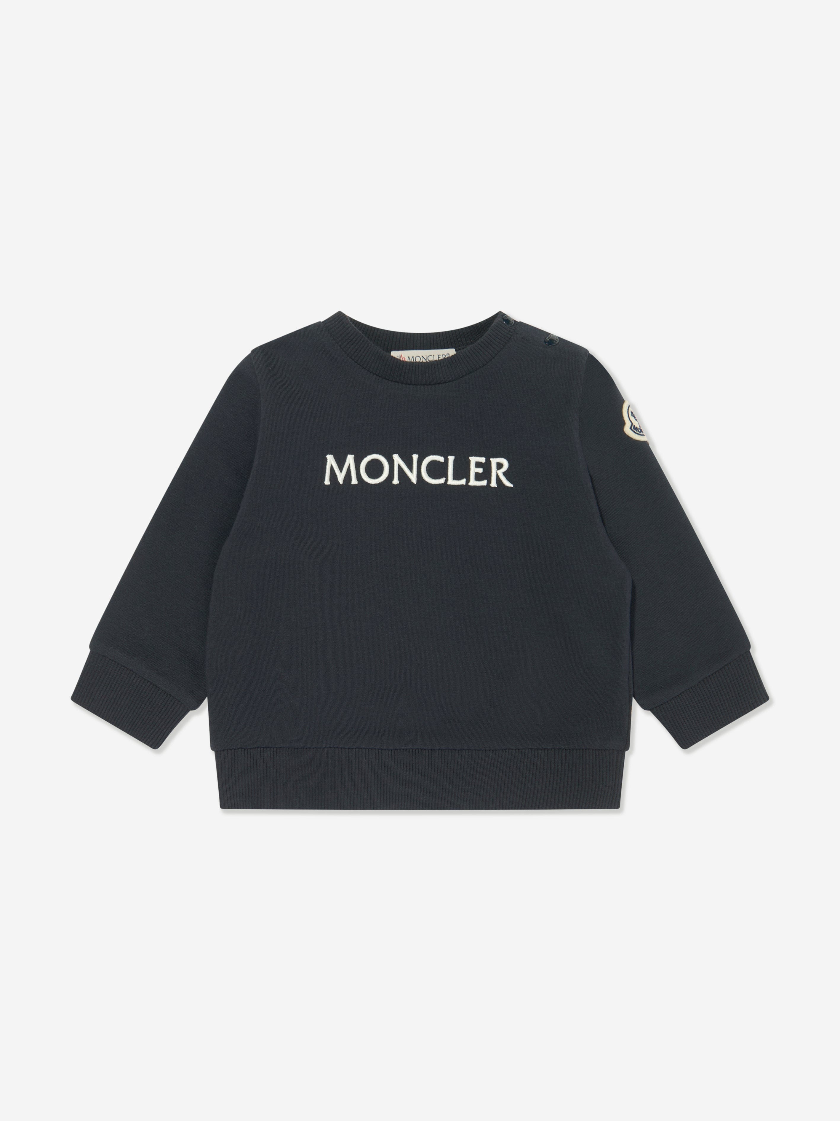 Moncler Enfant Baby Girls Logo Sweatshirt in Navy