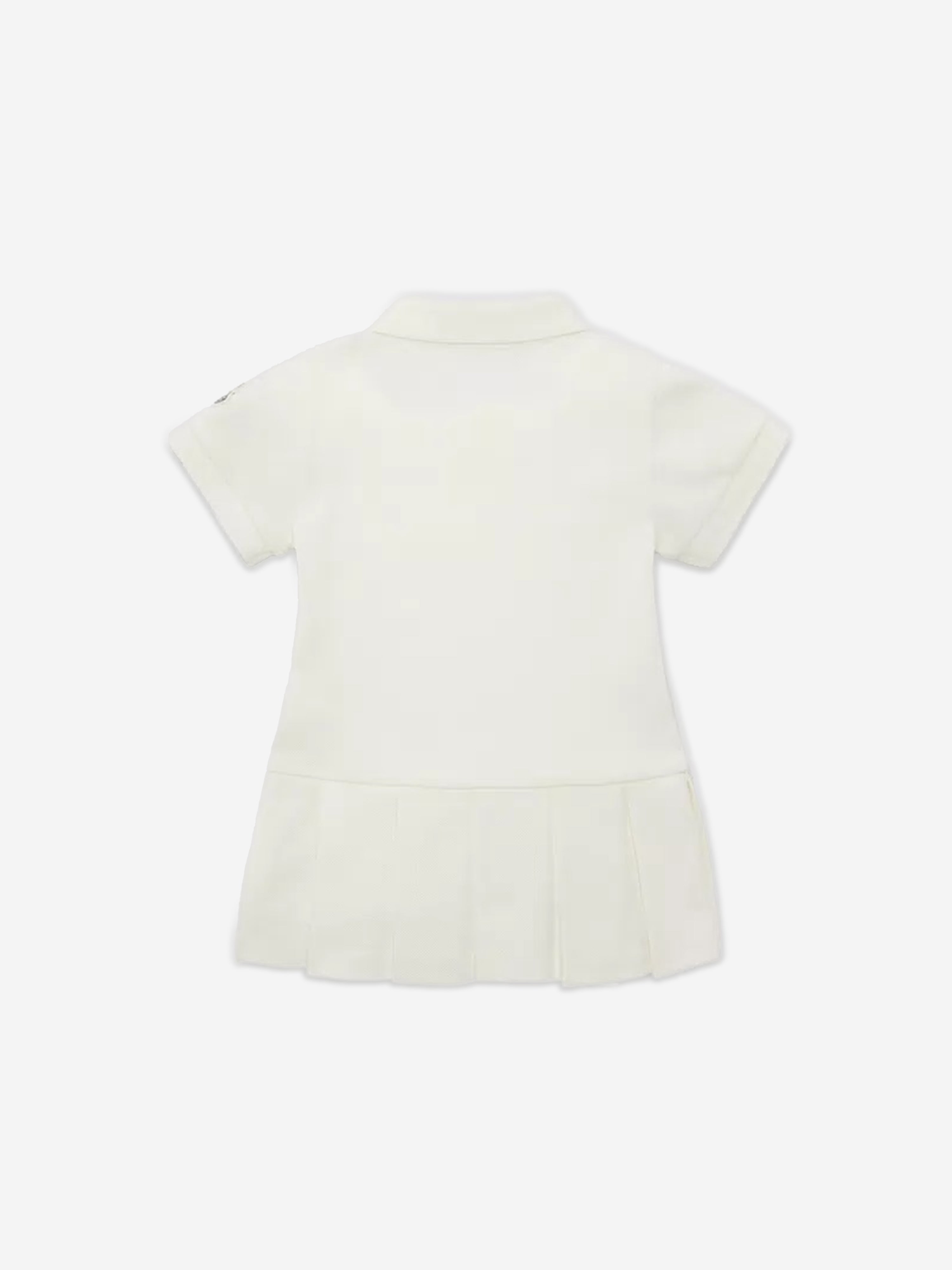 Moncler Enfant Baby Girls Branded Polo Dress in White