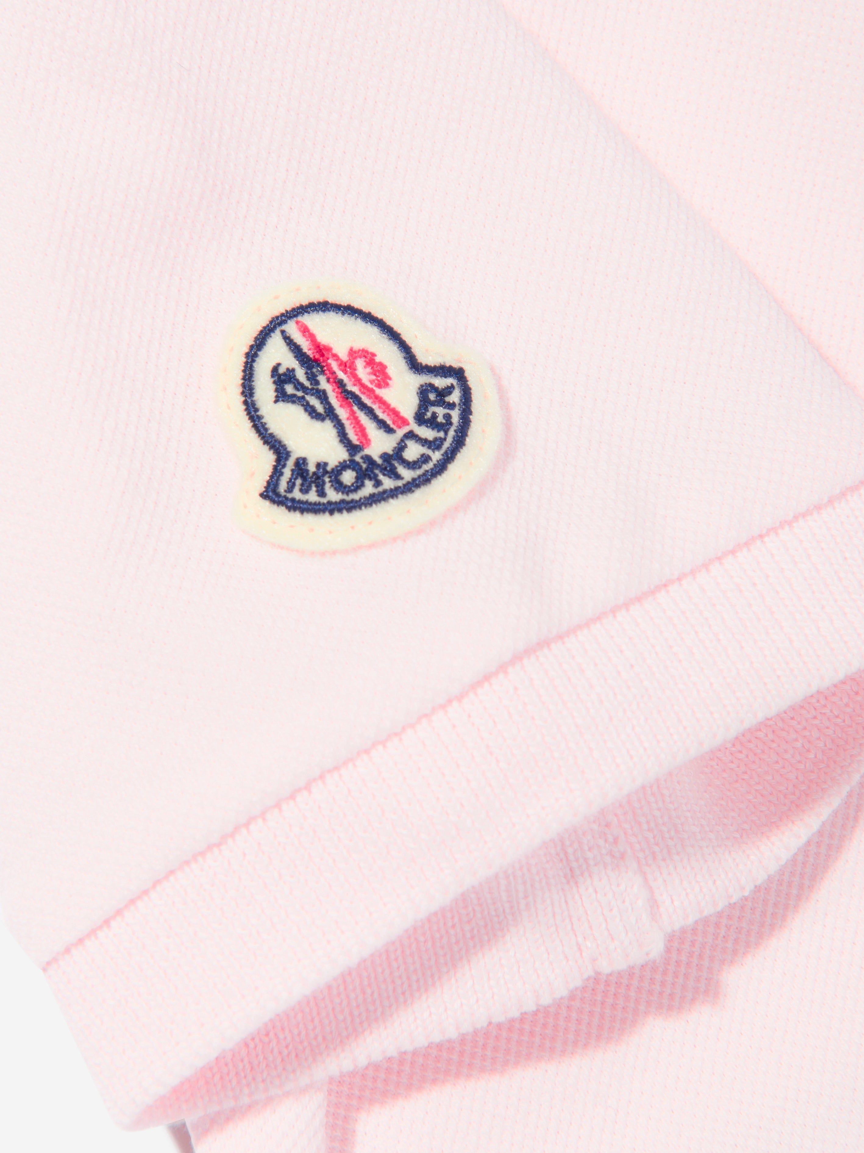 Moncler Enfant Baby Girls Branded Polo Dress in Pink