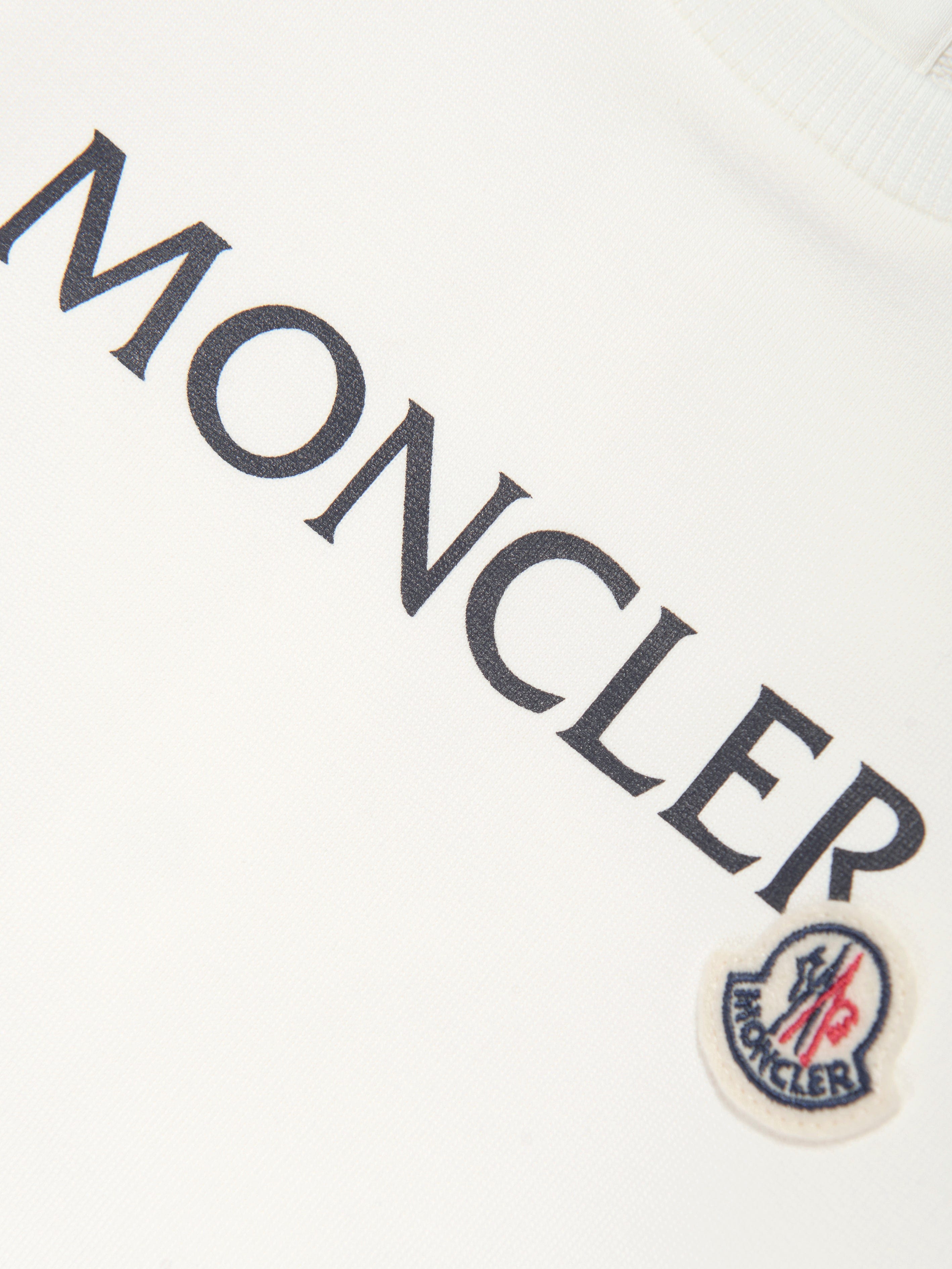 Moncler Enfant Baby Logo Romper in White