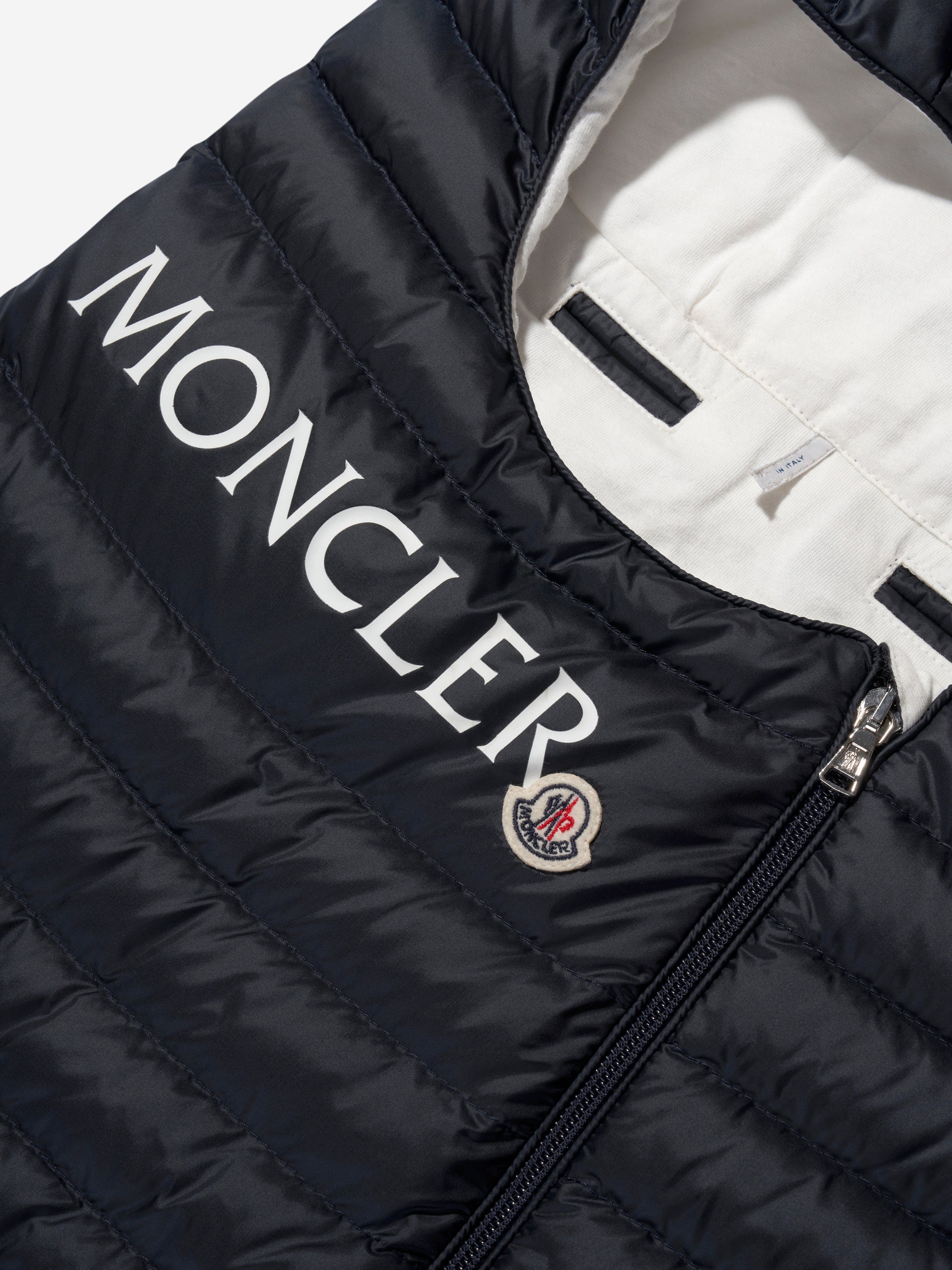 Moncler Enfant Baby Down Padded Nest in Navy