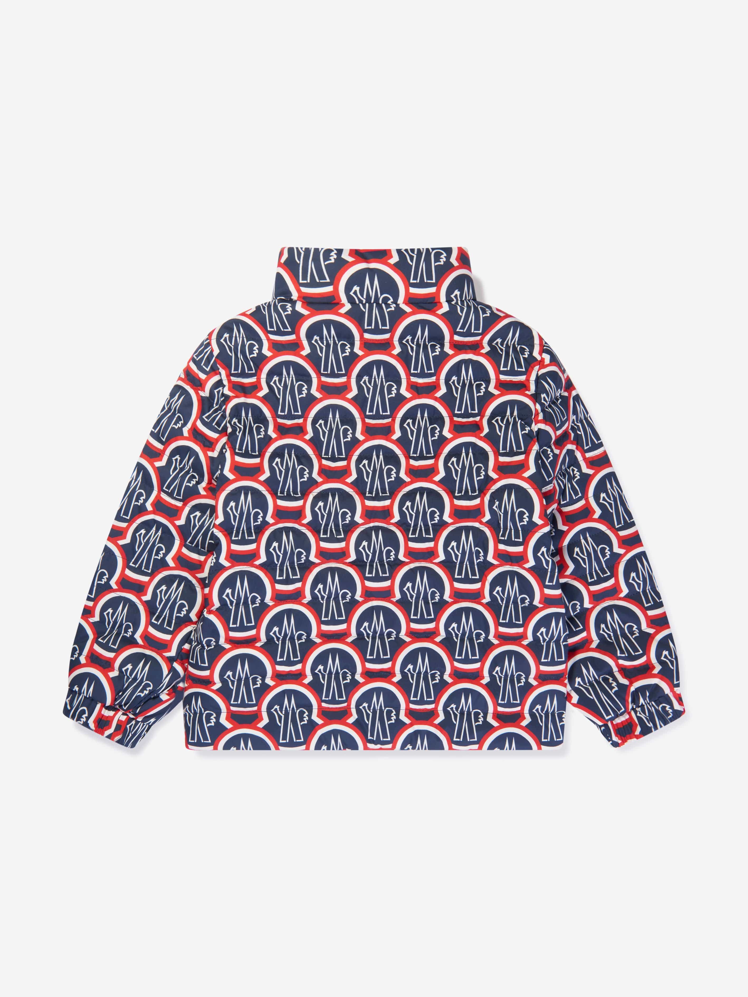 Moncler Enfant Boys Down Padded Hexagon Jacket in Multicolour