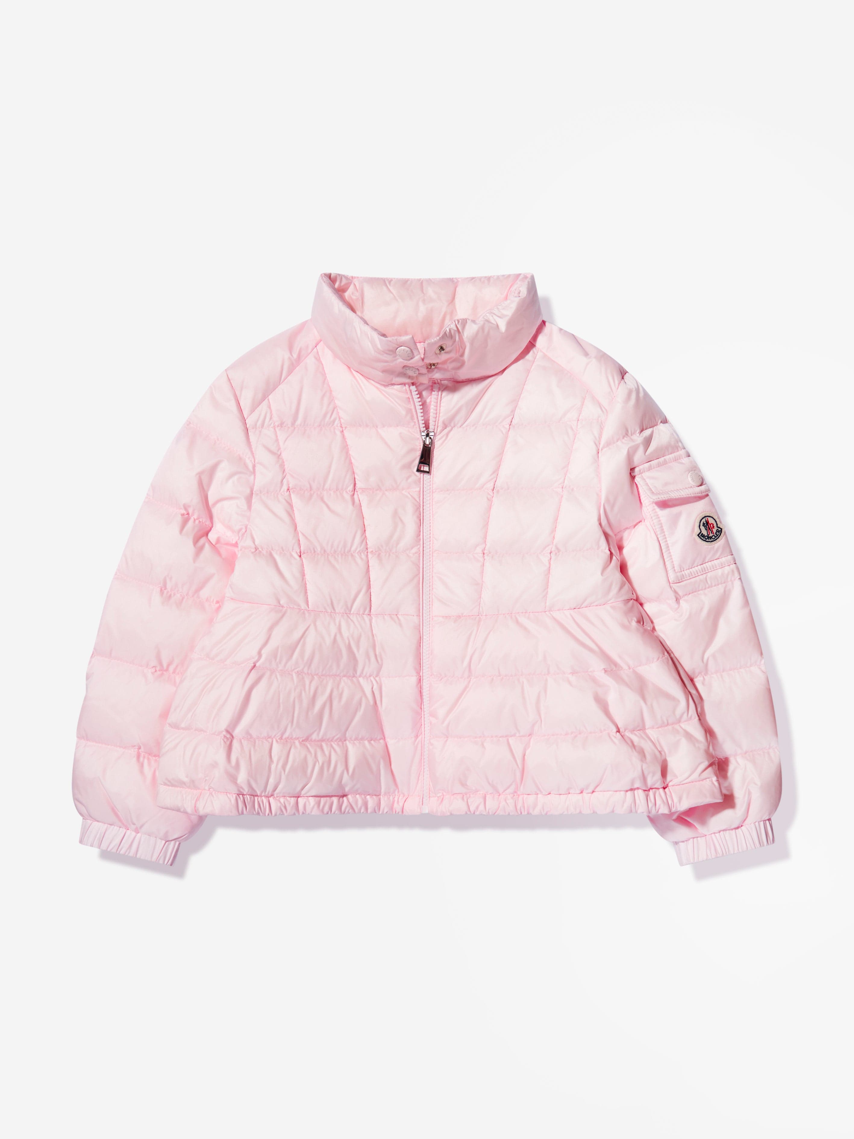 Moncler Enfant Girls Down Padded Aminia Jacket in Pink