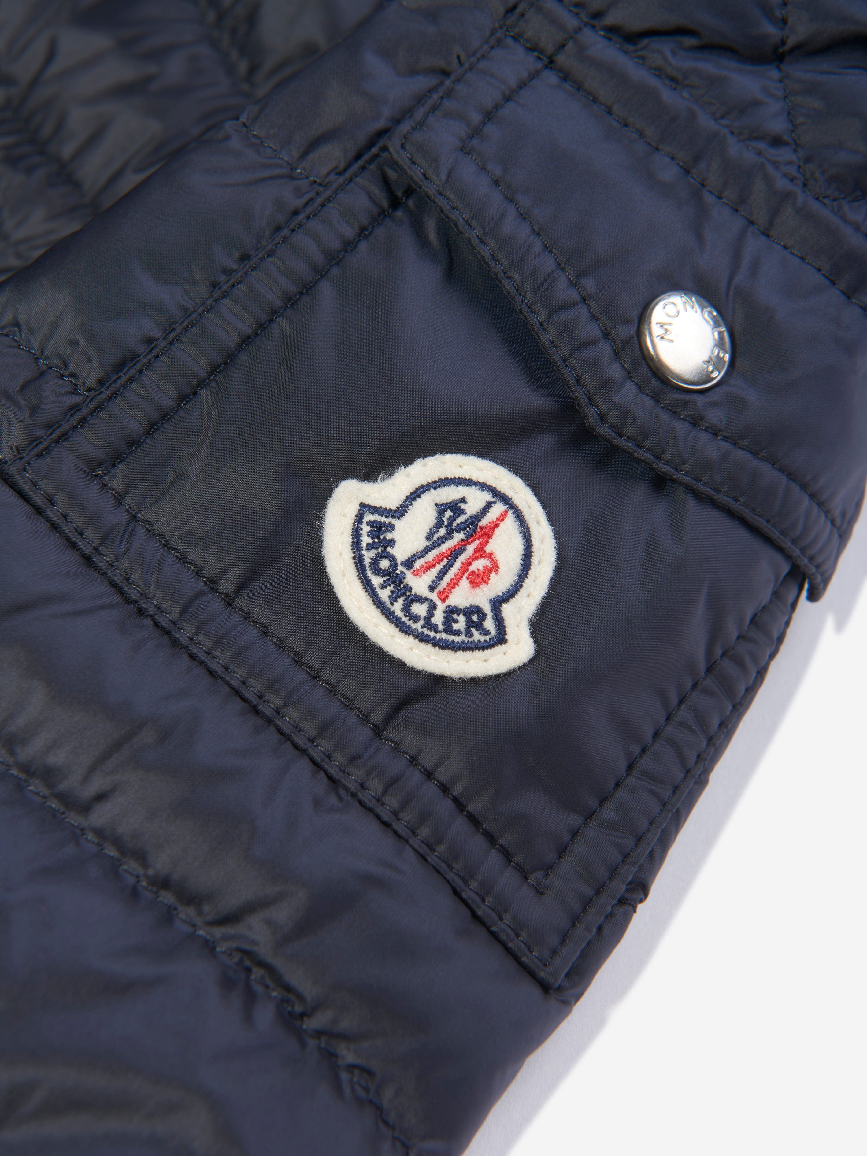 Moncler Enfant Boys Down Padded Lauros Jacket in Navy