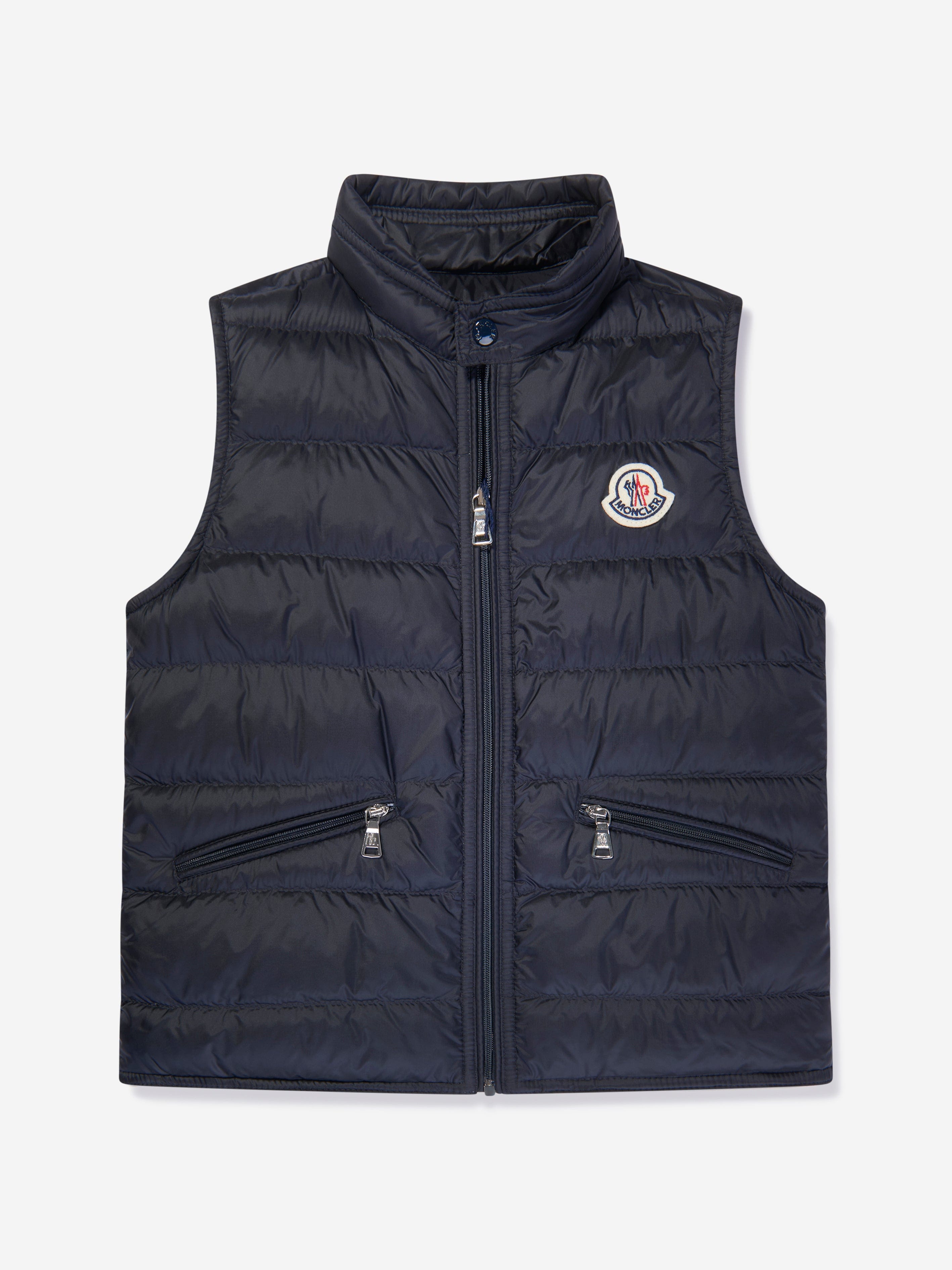 Moncler Enfant Boys Down Padded Gui Gilet in Navy