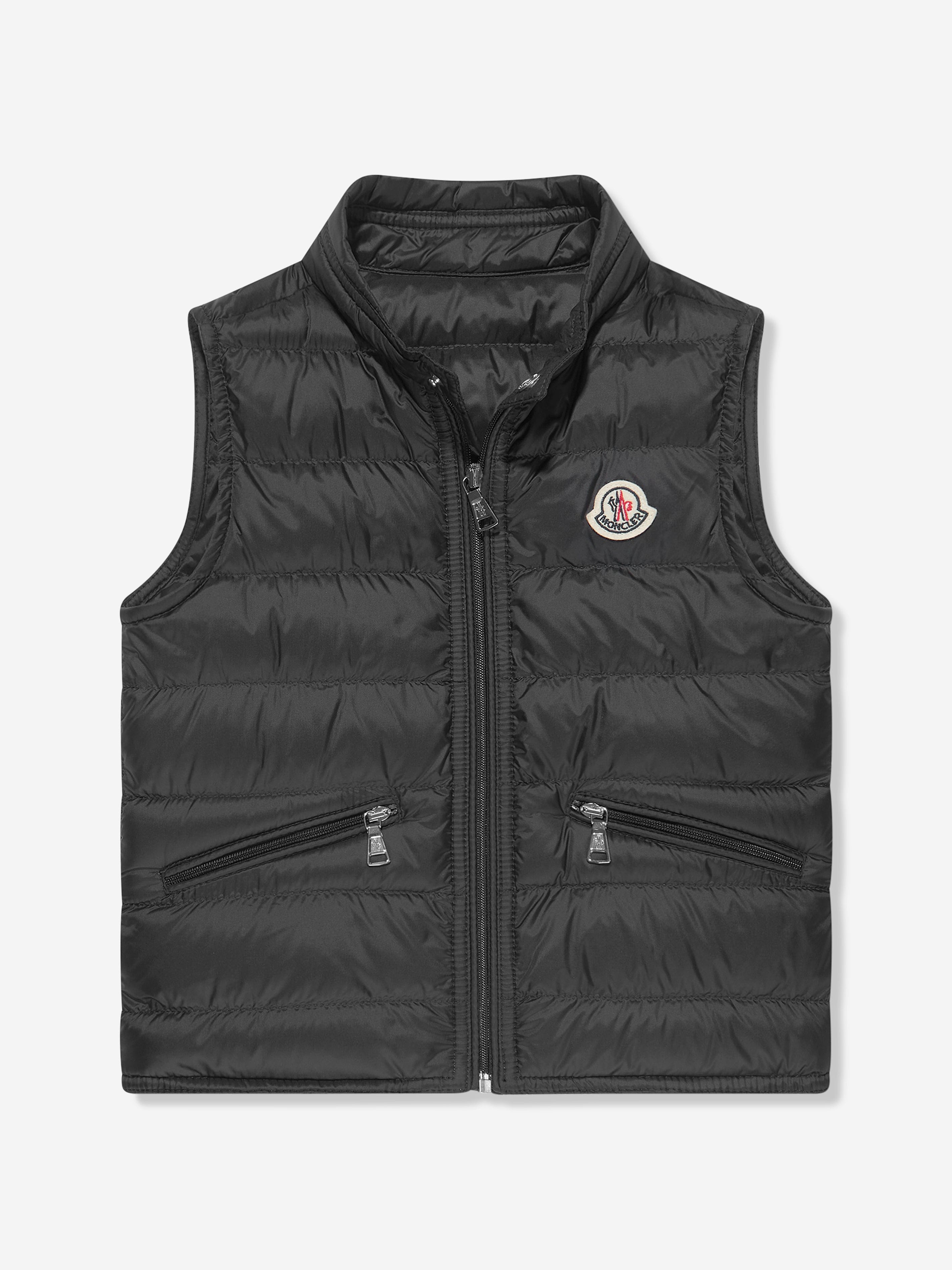 Moncler Enfant Boys Down Padded Gui Gilet in Black