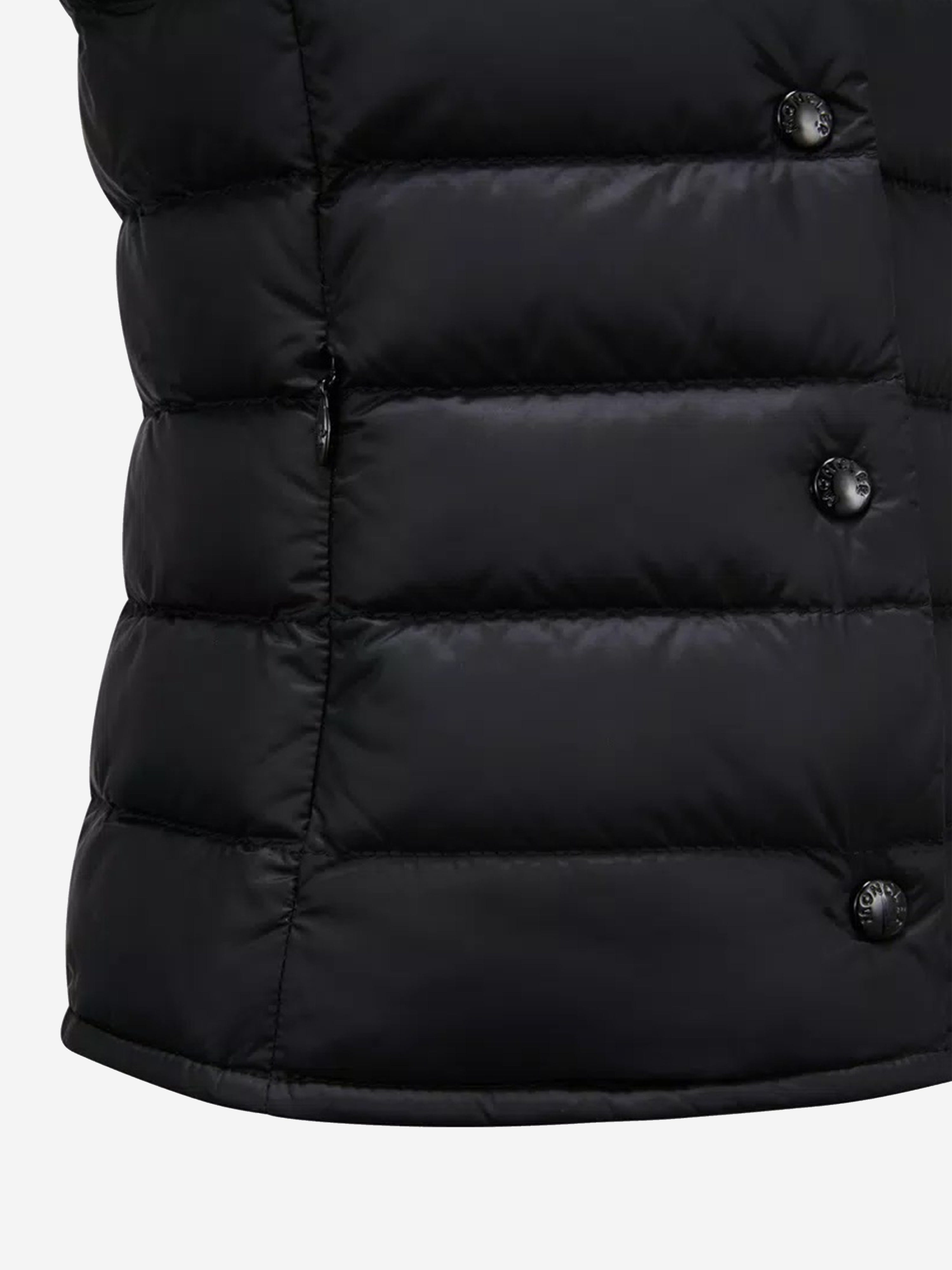 Moncler Enfant Girls Down Padded Liane Gilet in Black