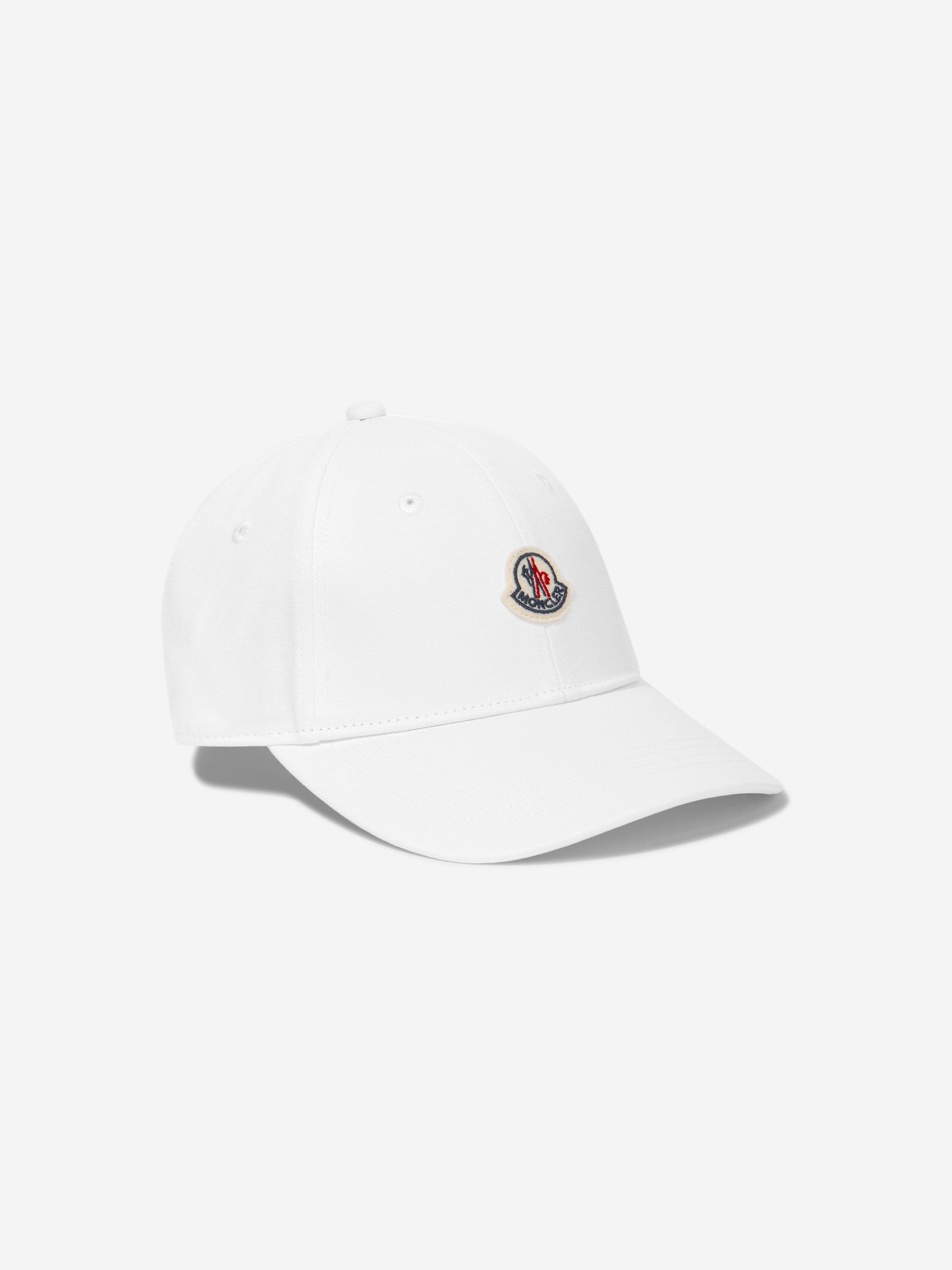 Moncler Enfant Boys Logo Baseball Cap in White