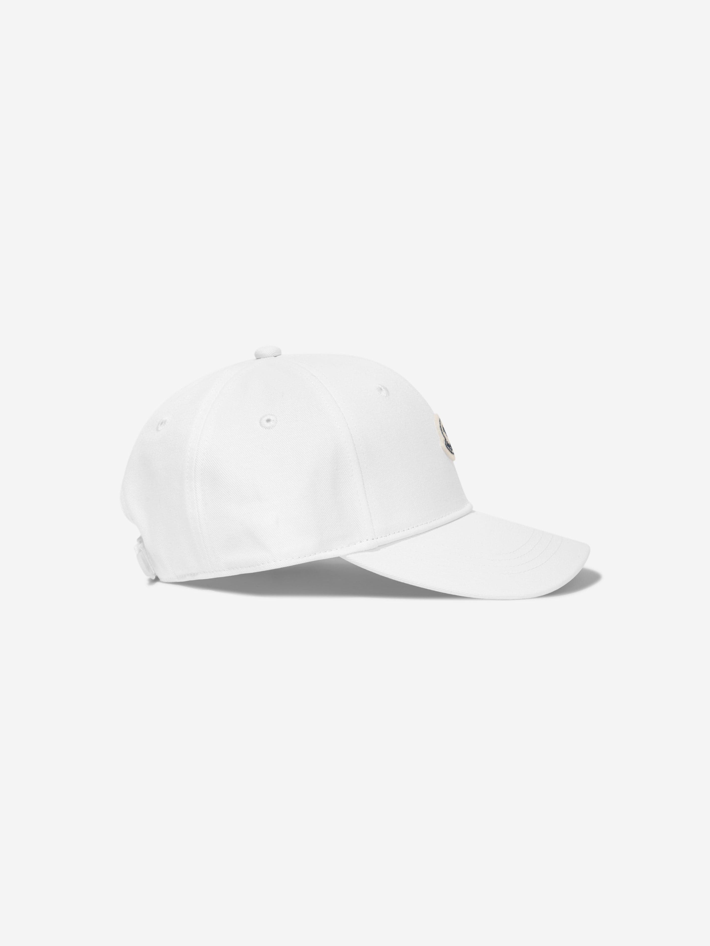 Moncler Enfant Boys Logo Baseball Cap in White