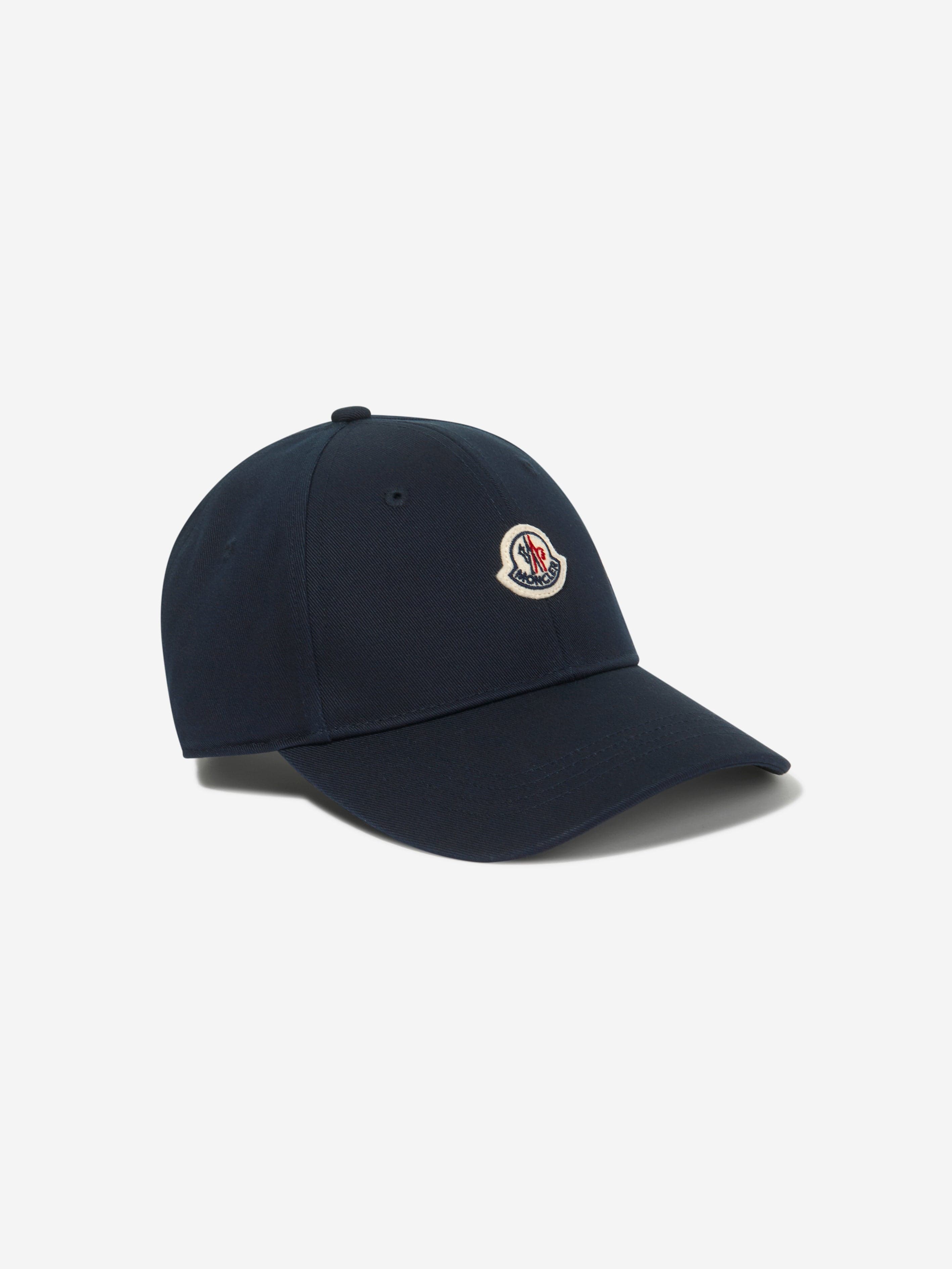 Moncler Enfant Boys Logo Baseball Cap in Navy