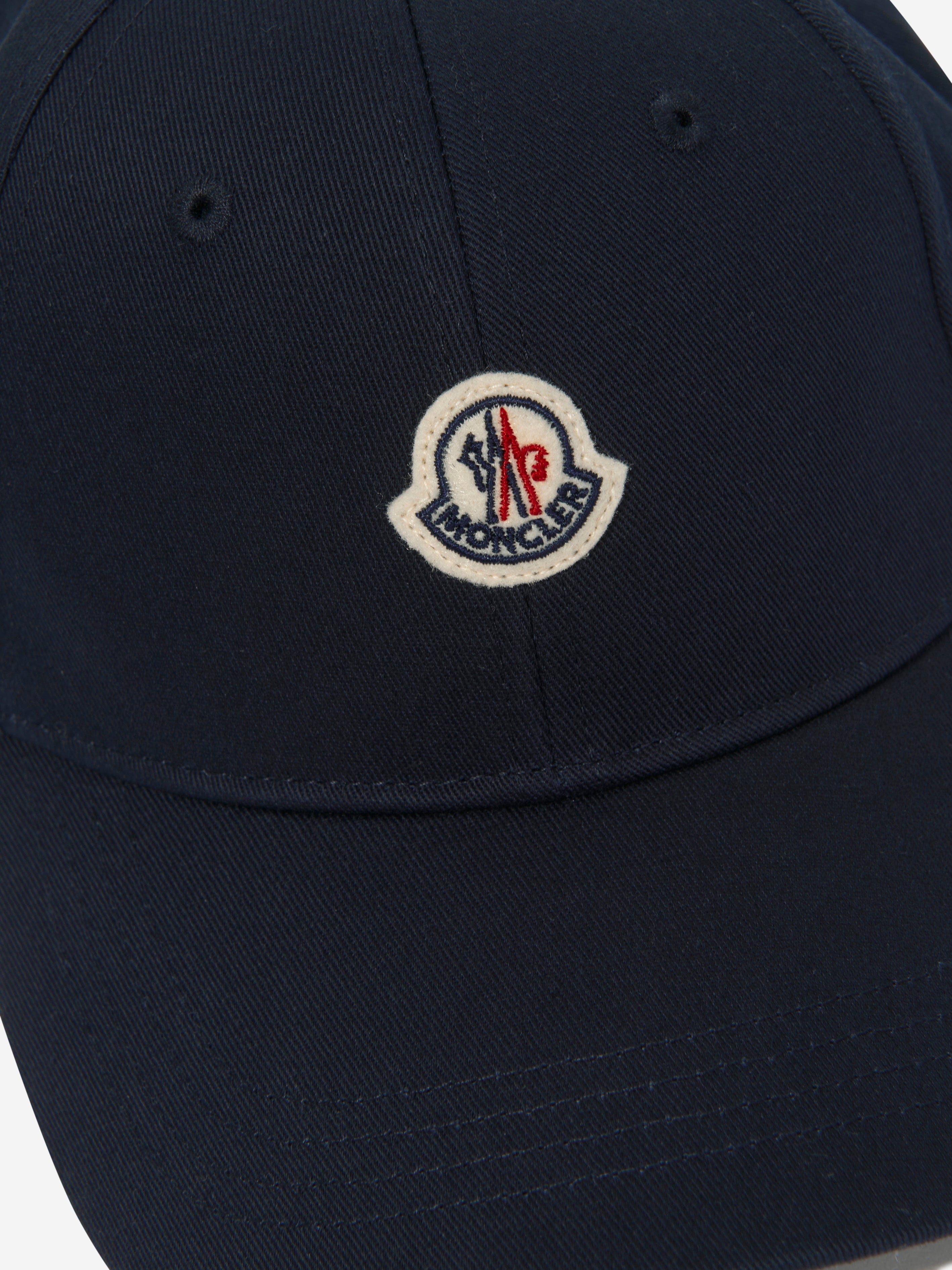 Moncler Enfant Boys Logo Baseball Cap in Navy