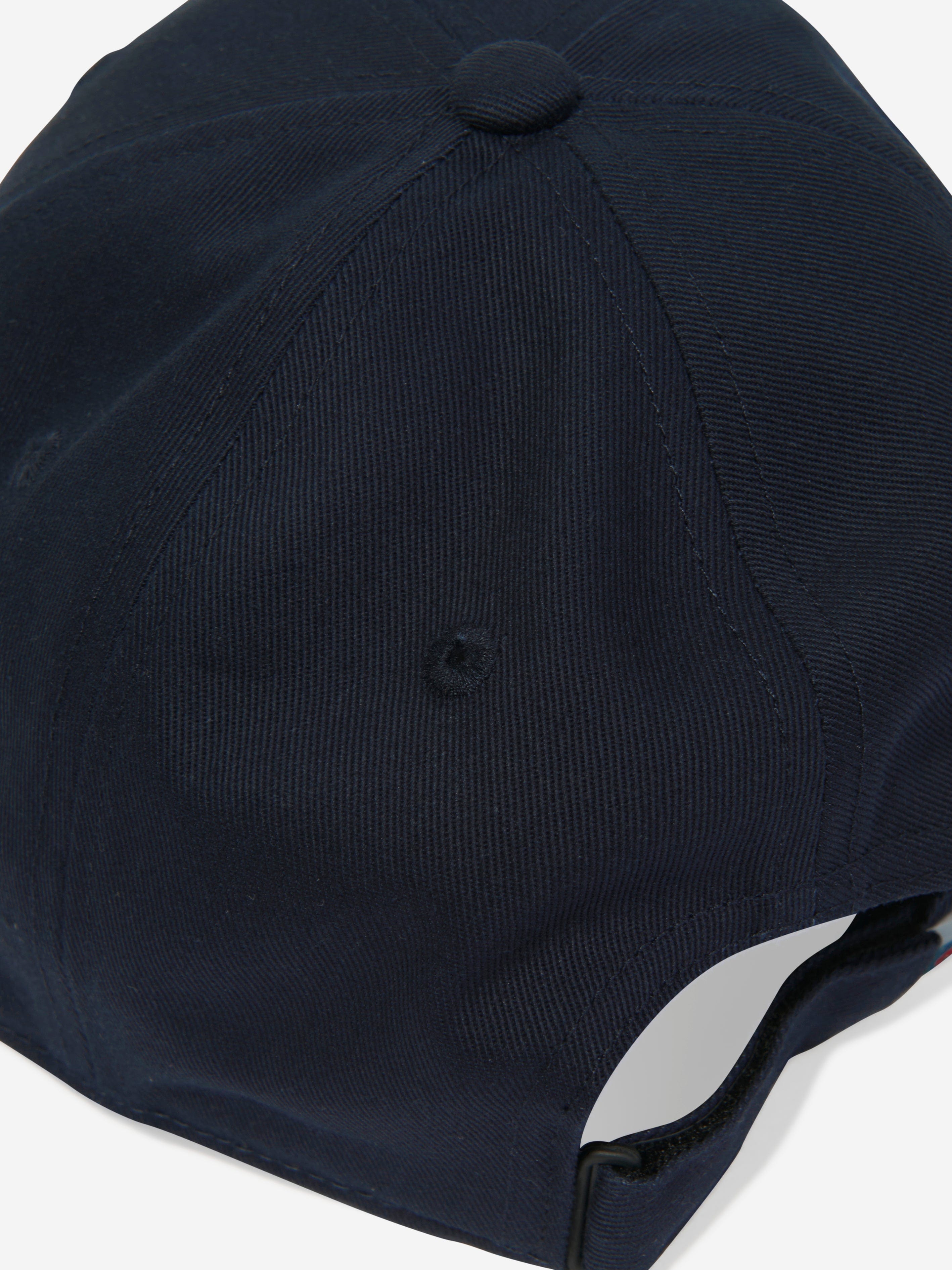 Moncler Enfant Boys Logo Baseball Cap in Navy