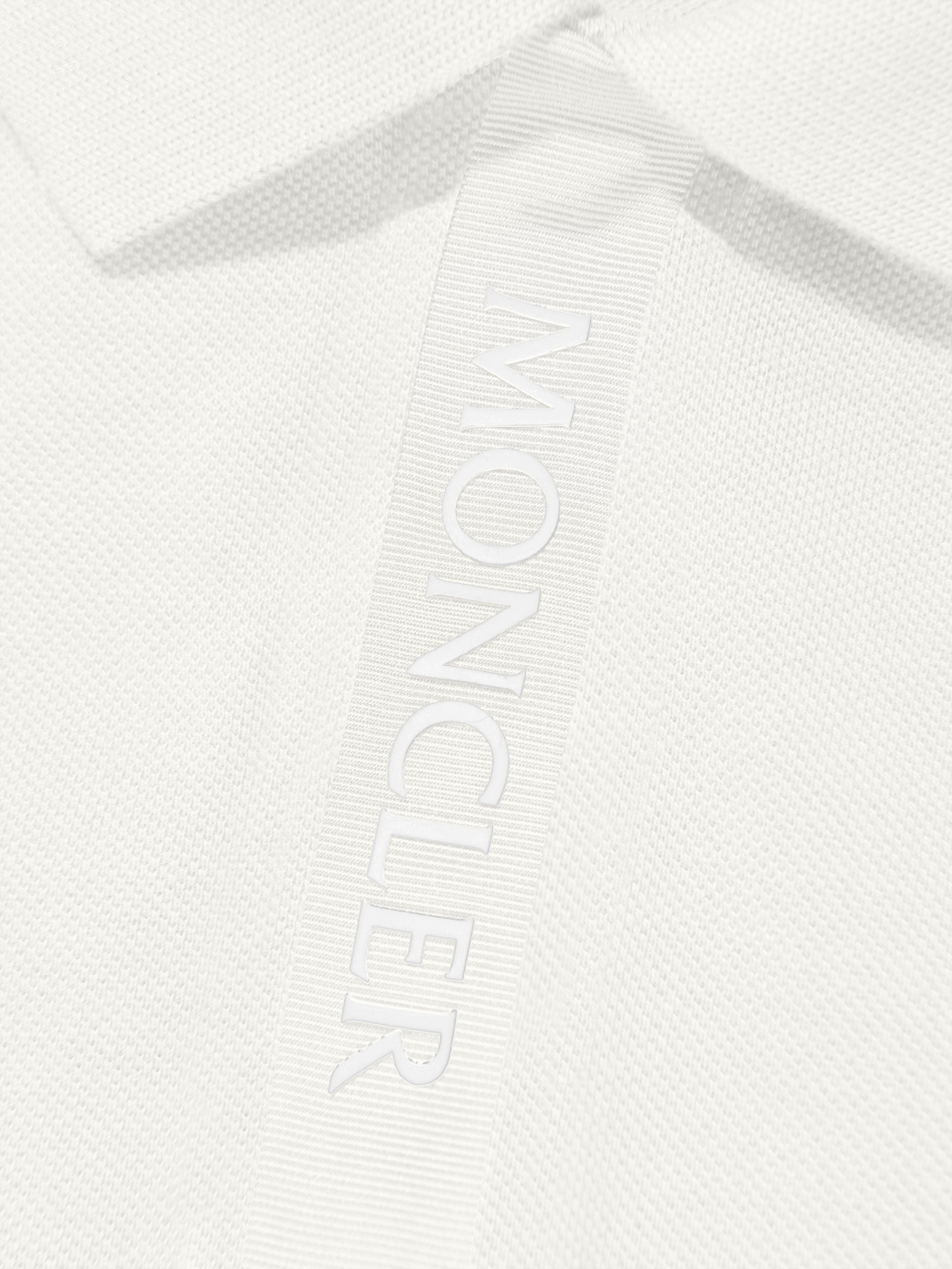 Moncler Enfant Boys Logo Polo Shirt in White