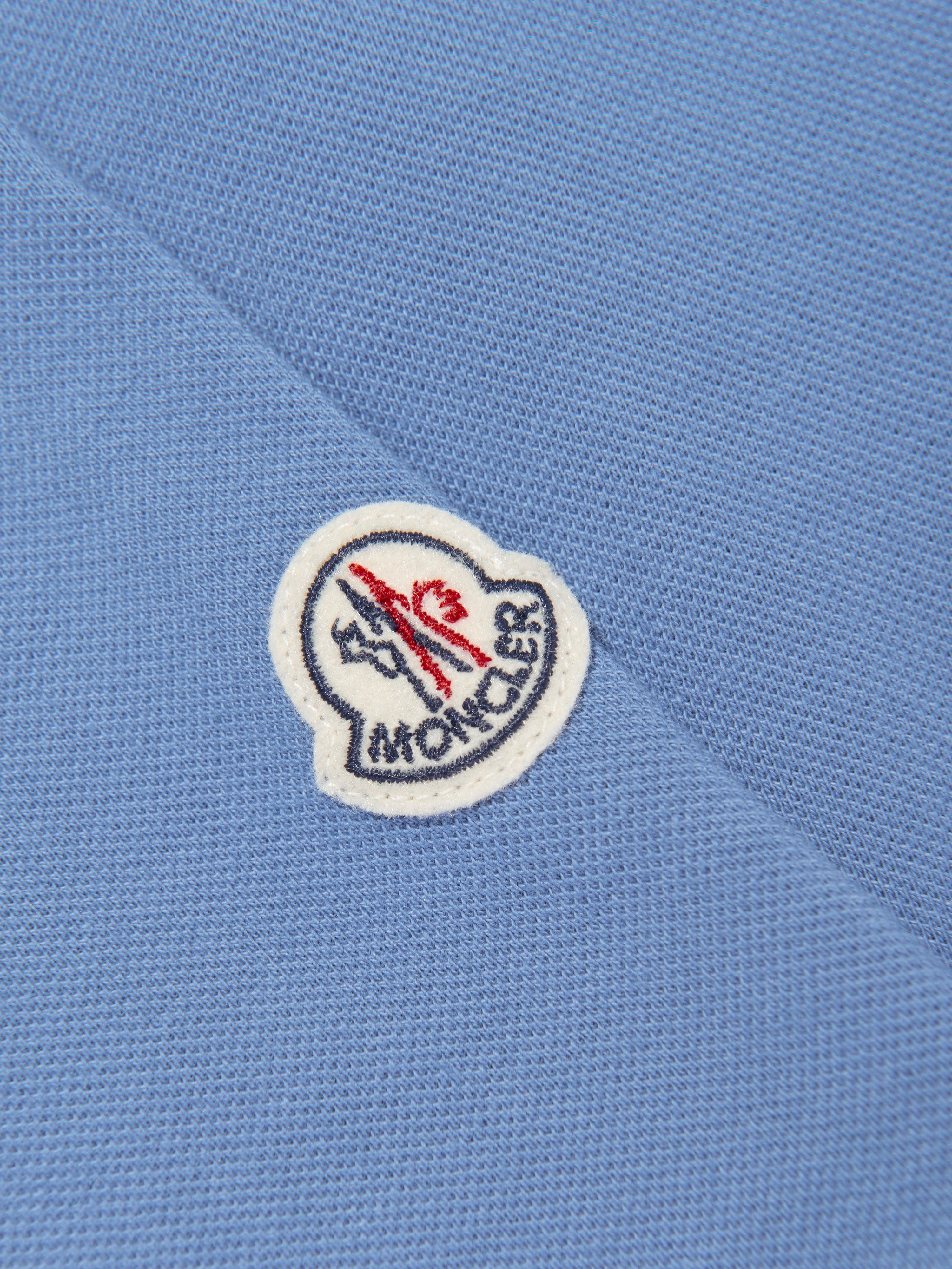 Moncler Enfant Boys Logo Polo Shirt in Blue