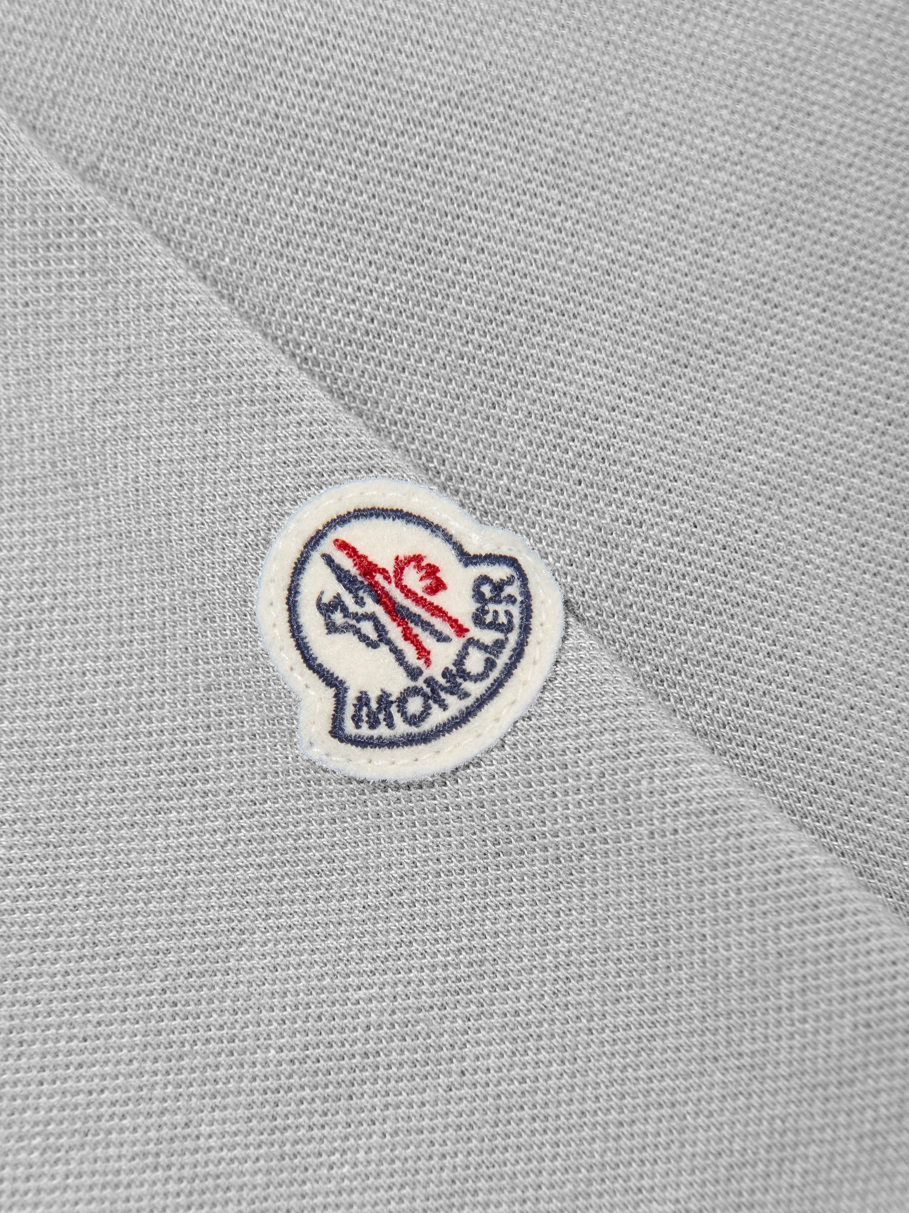 Moncler Enfant Boys Logo Polo Shirt in Grey