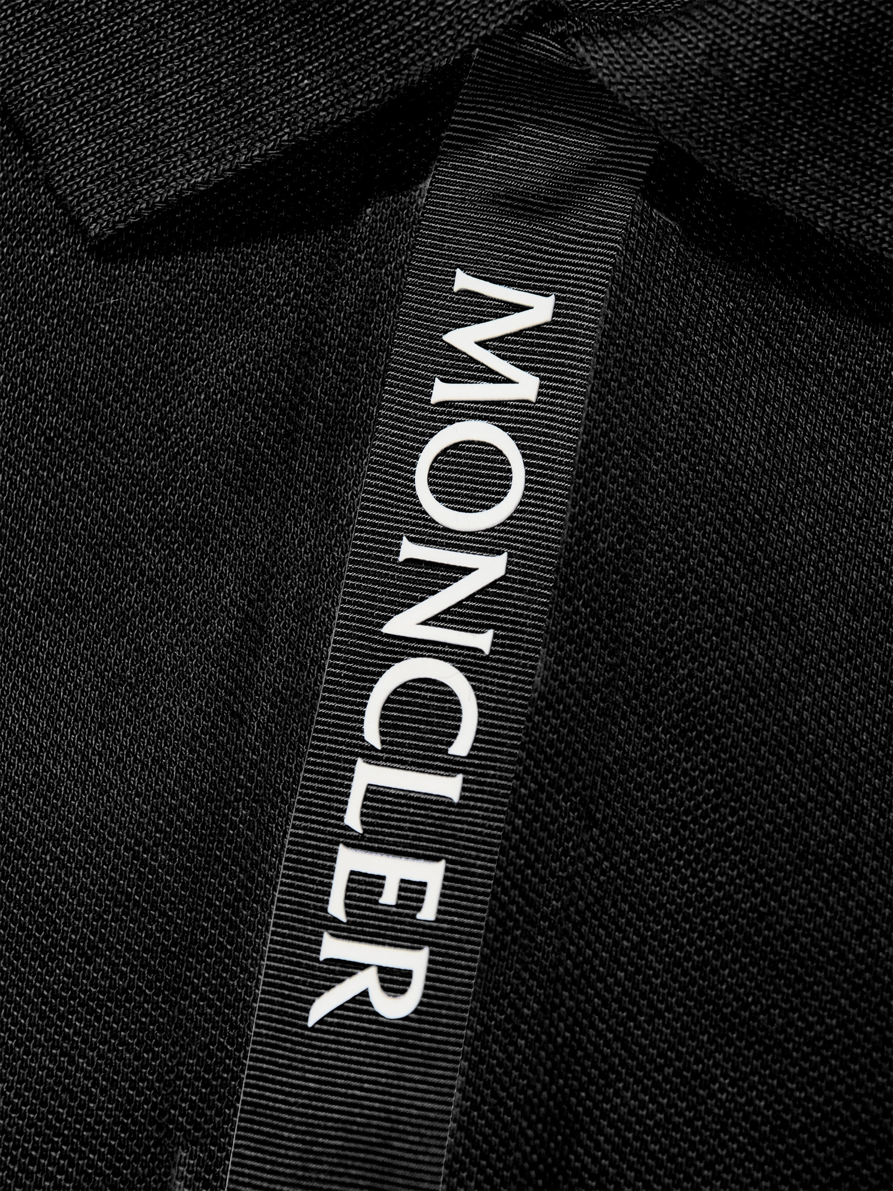 Moncler Enfant Boys Logo Polo Shirt in Black