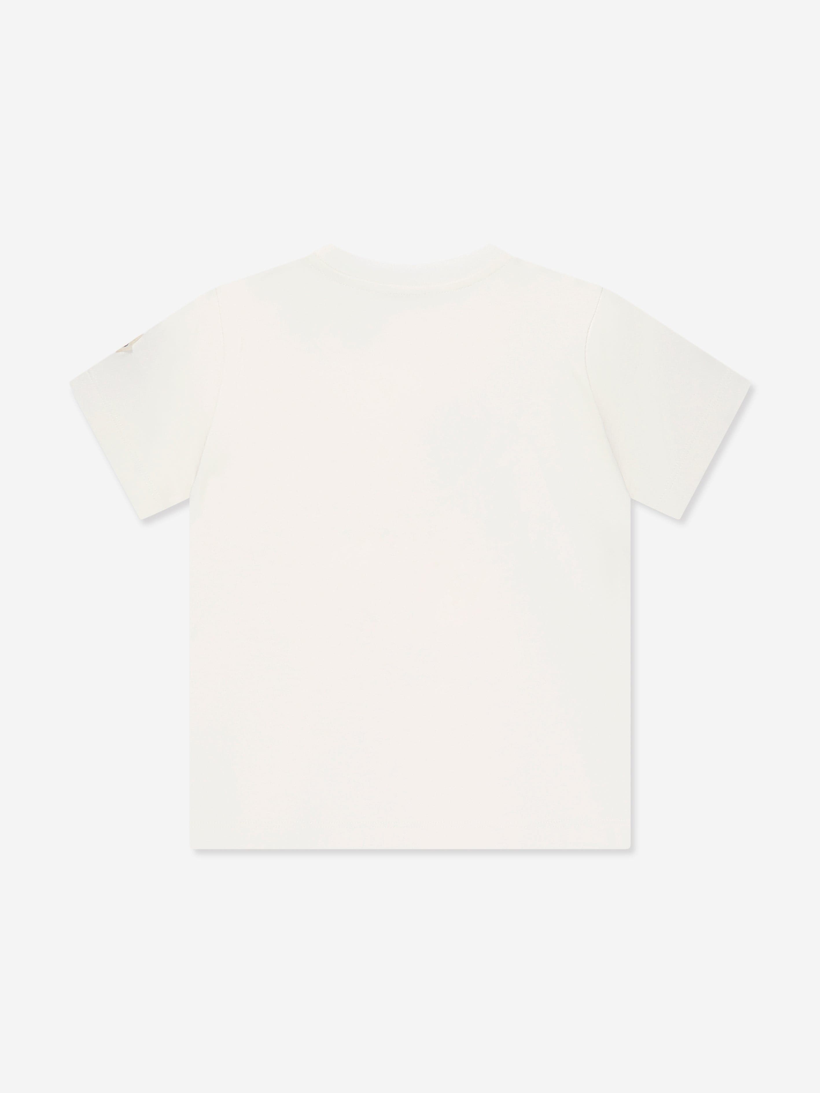 Moncler Enfant Boys Logo T-Shirt in White