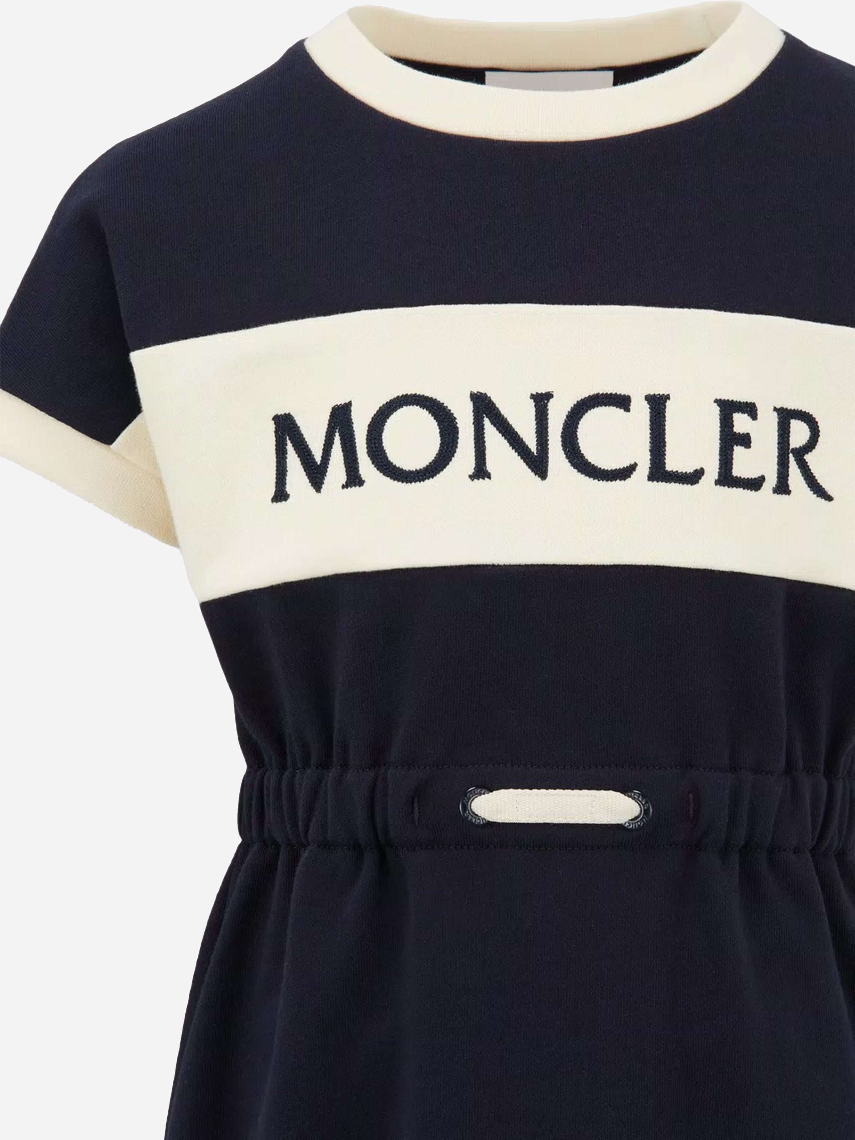 Moncler Enfant Girls Logo T-Shirt Dress in Black