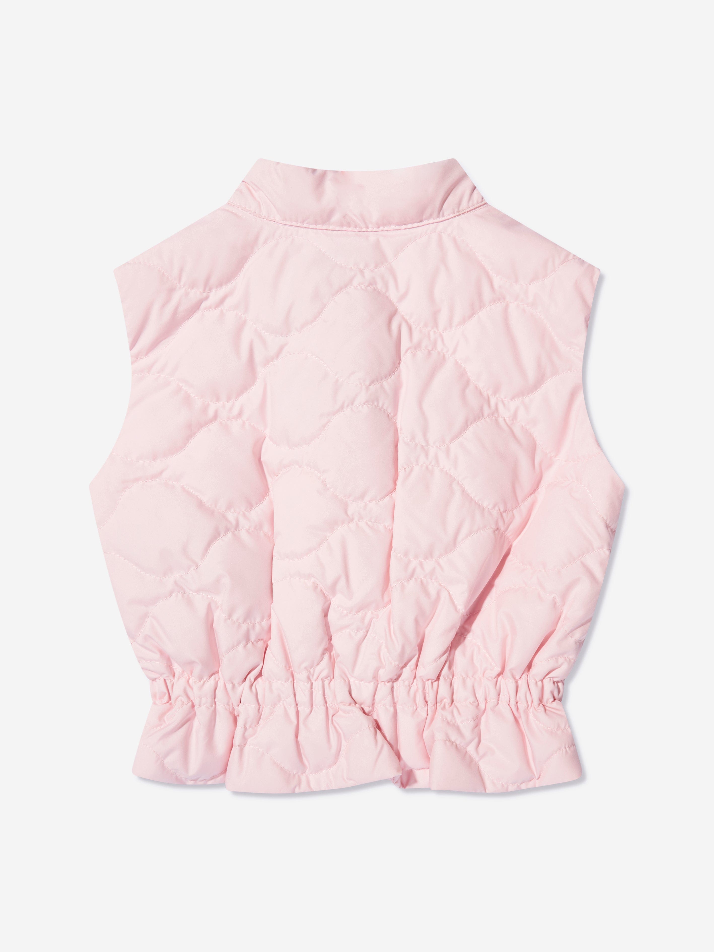 Moncler Enfant Baby Girls Down Padded Ambertine Gilet in Pink