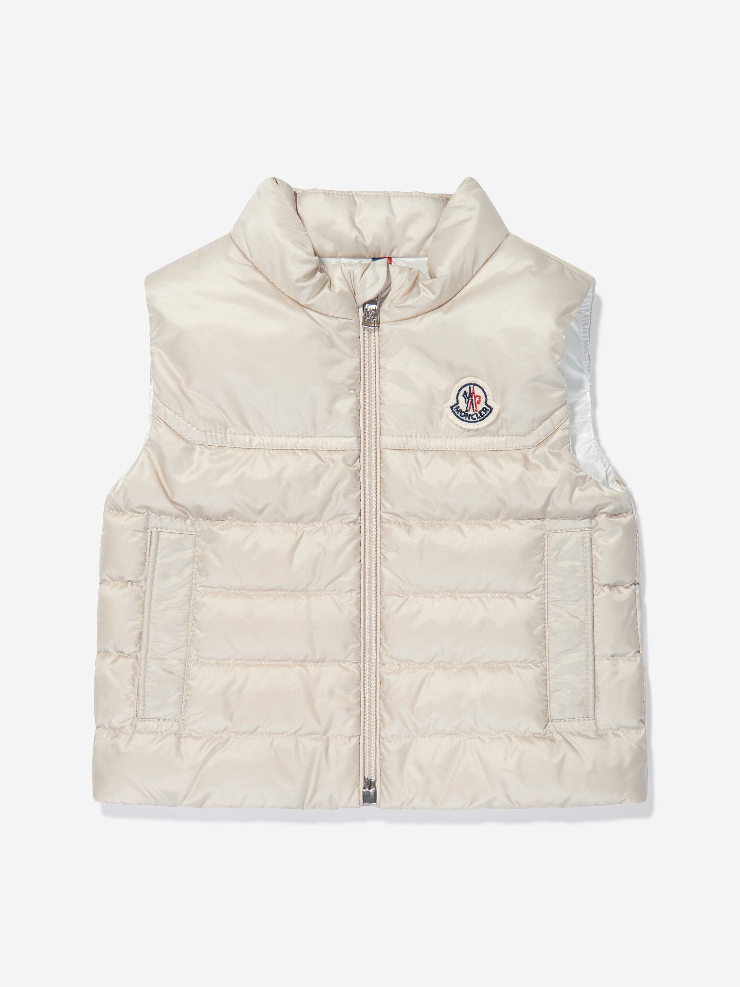 Moncler Enfant Baby Boys Down Padded Camelien Gilet in Beige