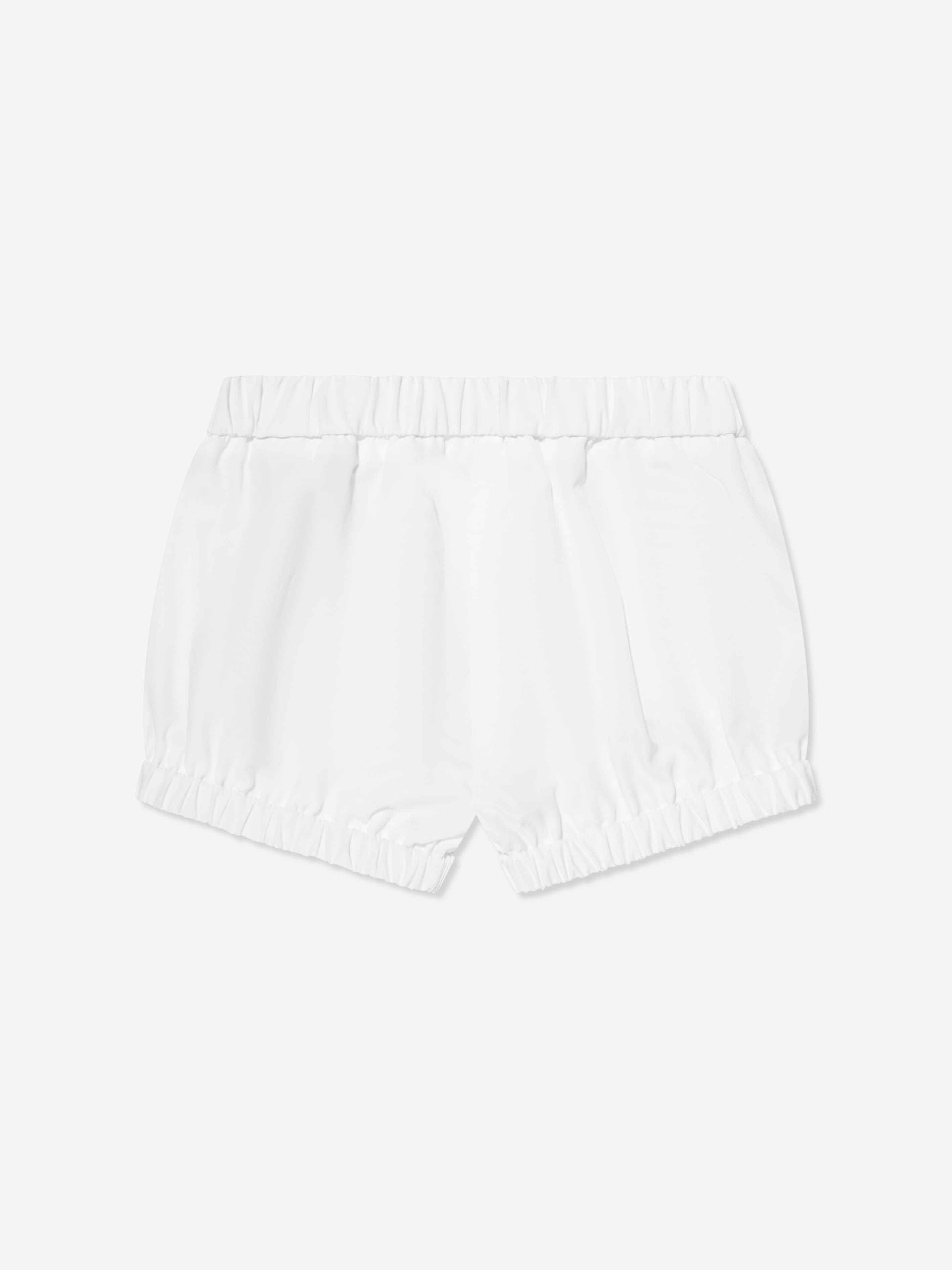 Moncler Enfant Baby Girls Cotton Shorts in White