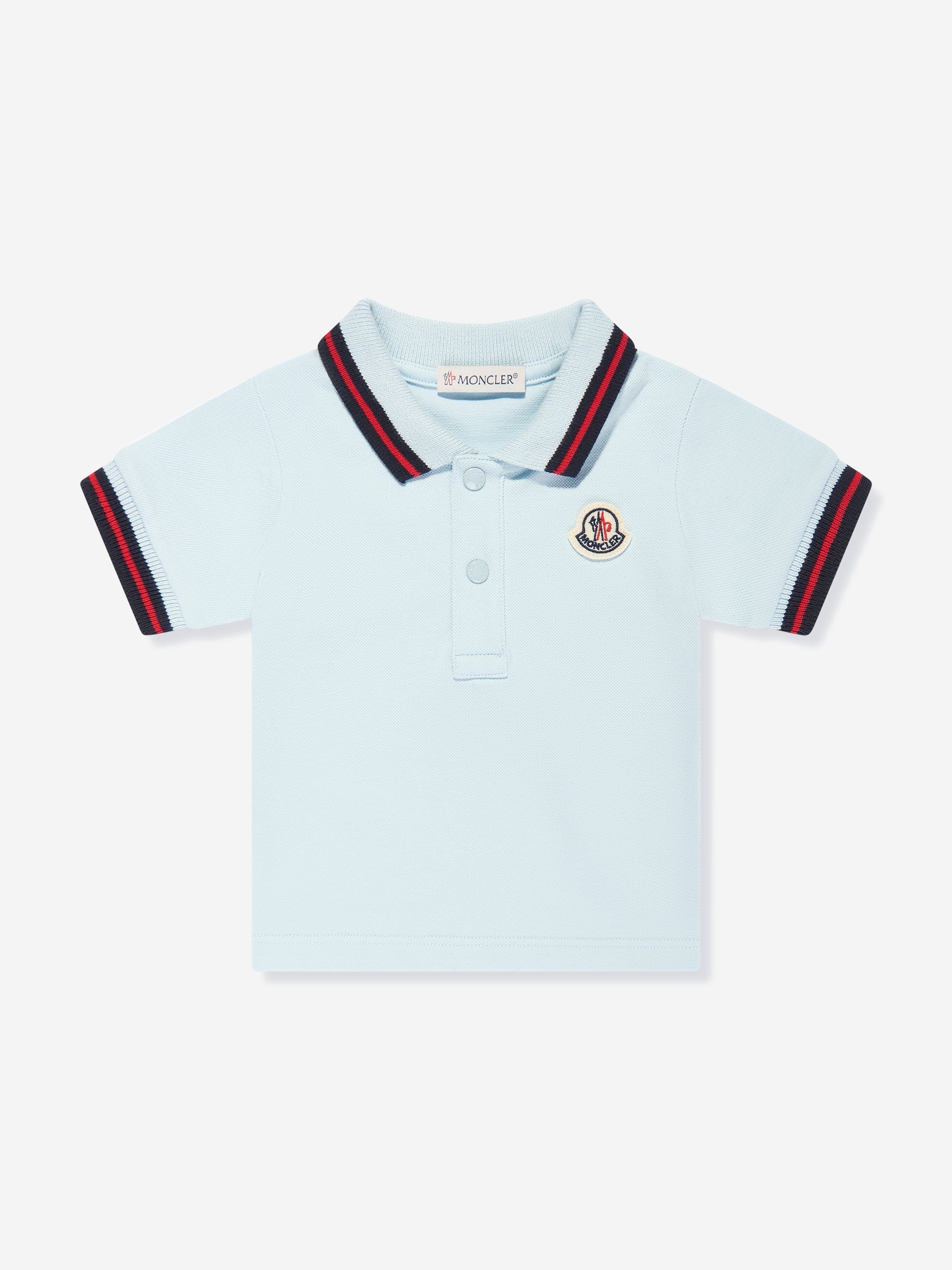 Moncler Enfant Baby Boys Logo Polo Shirt in Blue