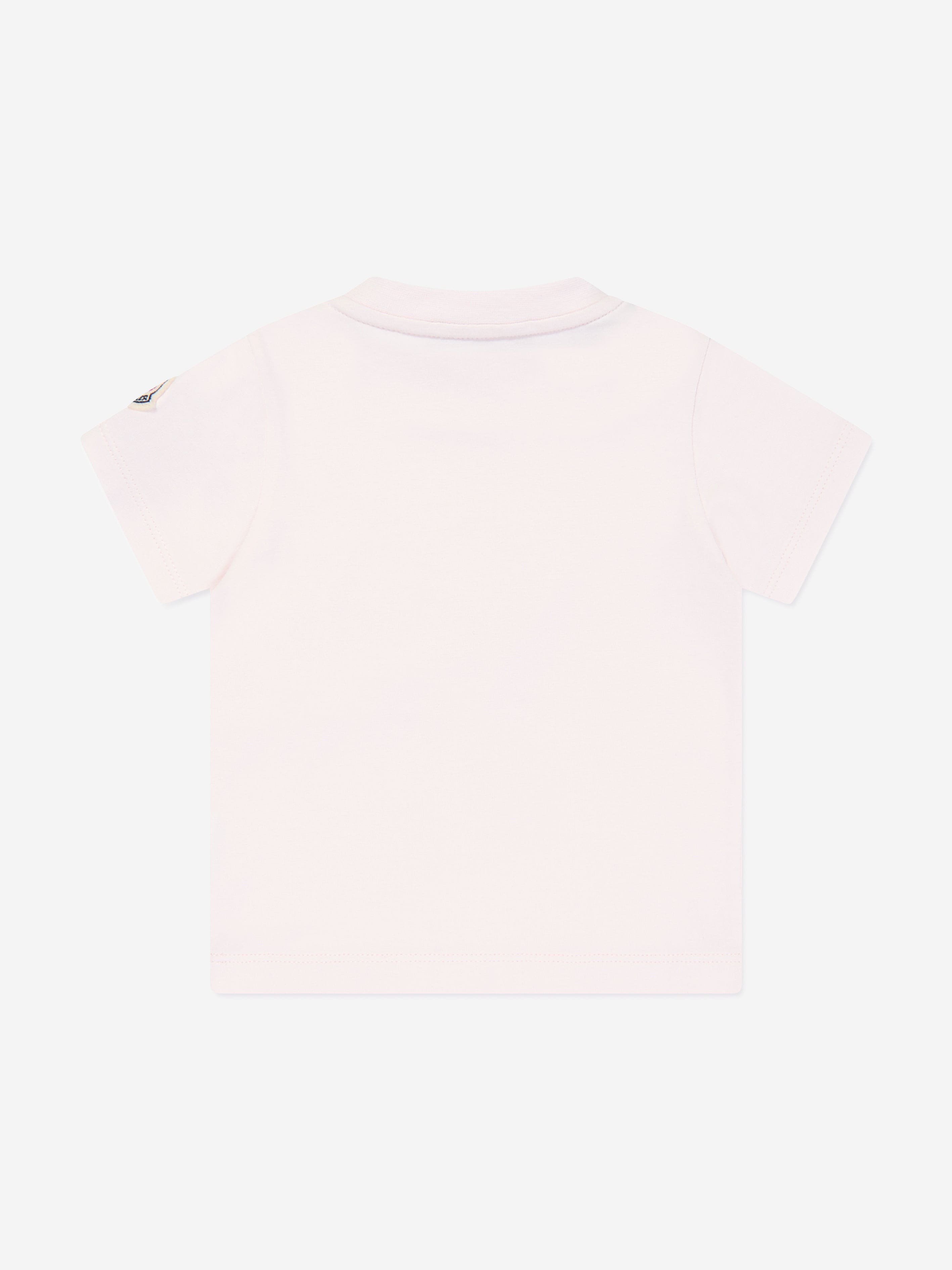 Moncler Enfant Baby Girls Logo T-Shirt in Pink