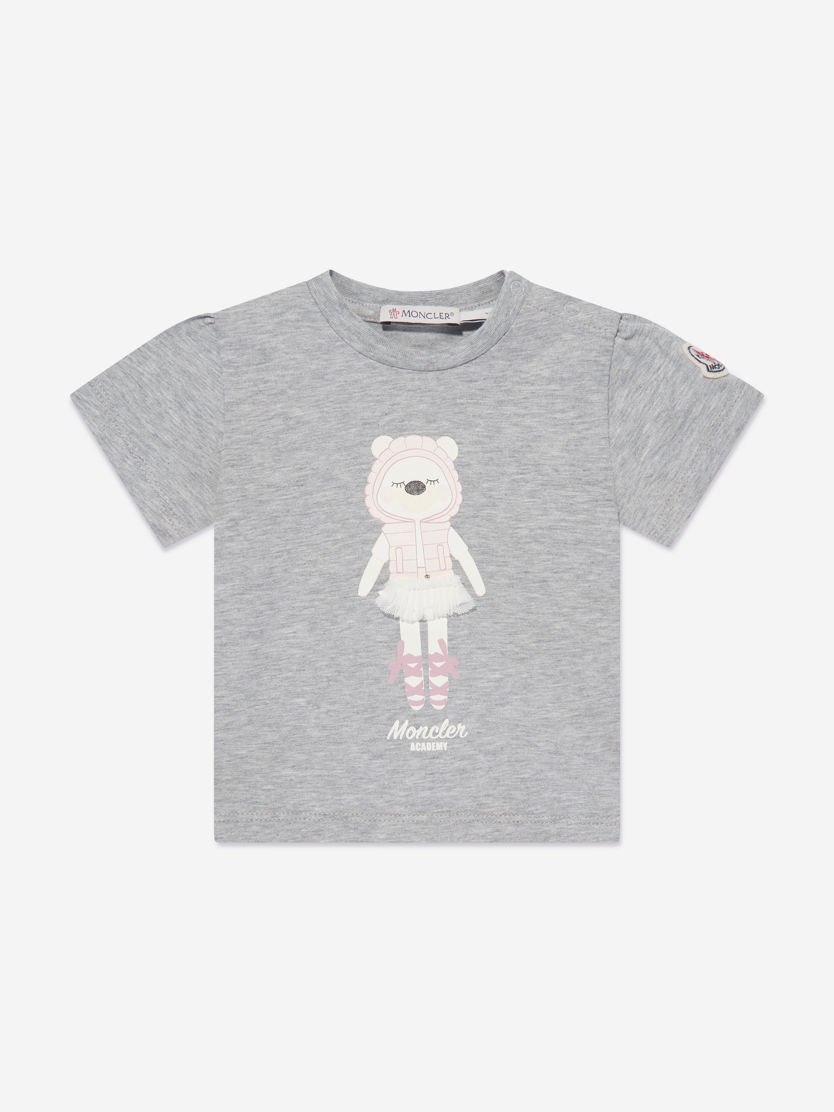 Moncler Enfant Baby Girls Bear T-Shirt in Grey