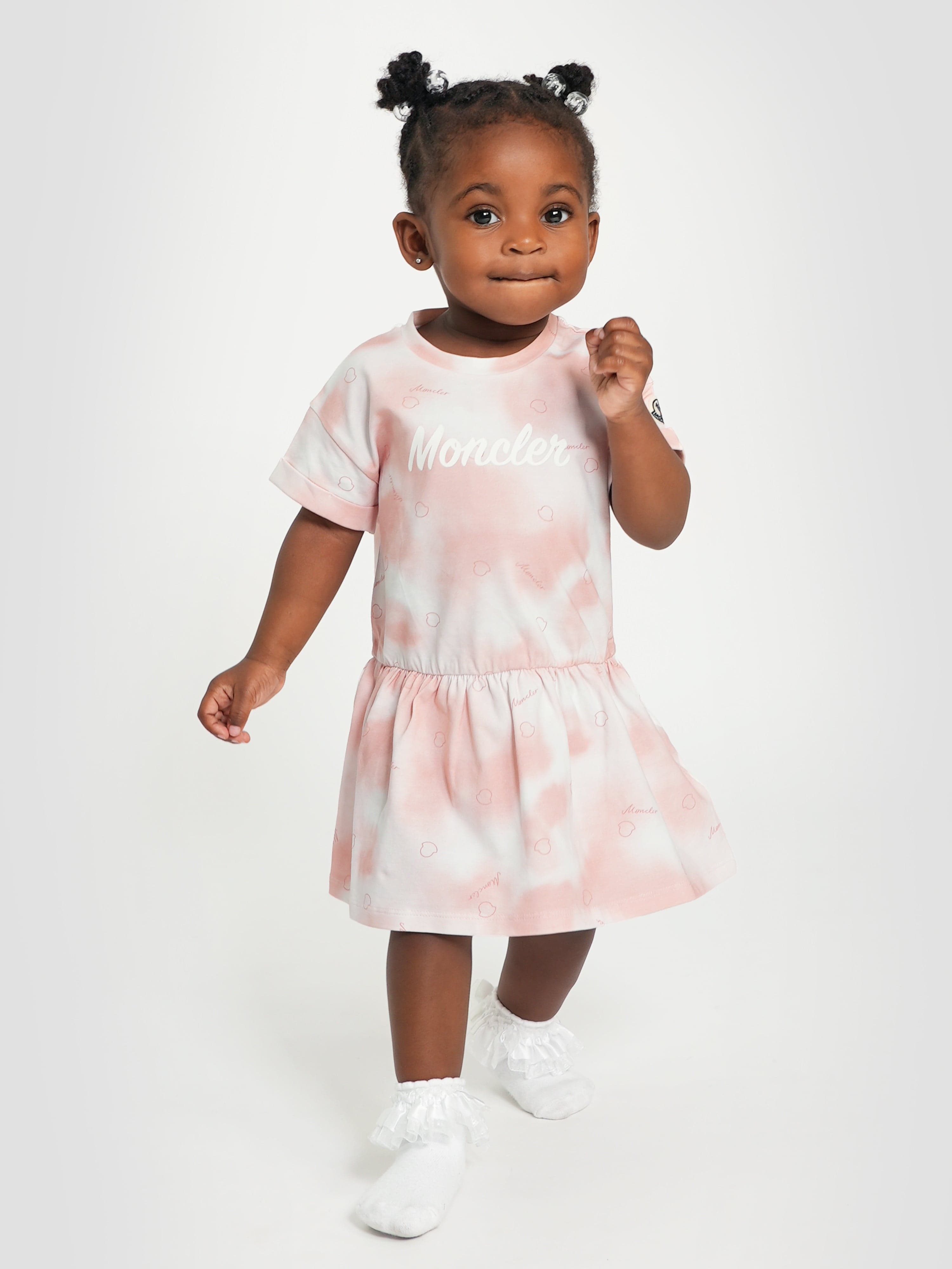 Moncler Enfant Baby Girls T-Shirt Dress in Pink