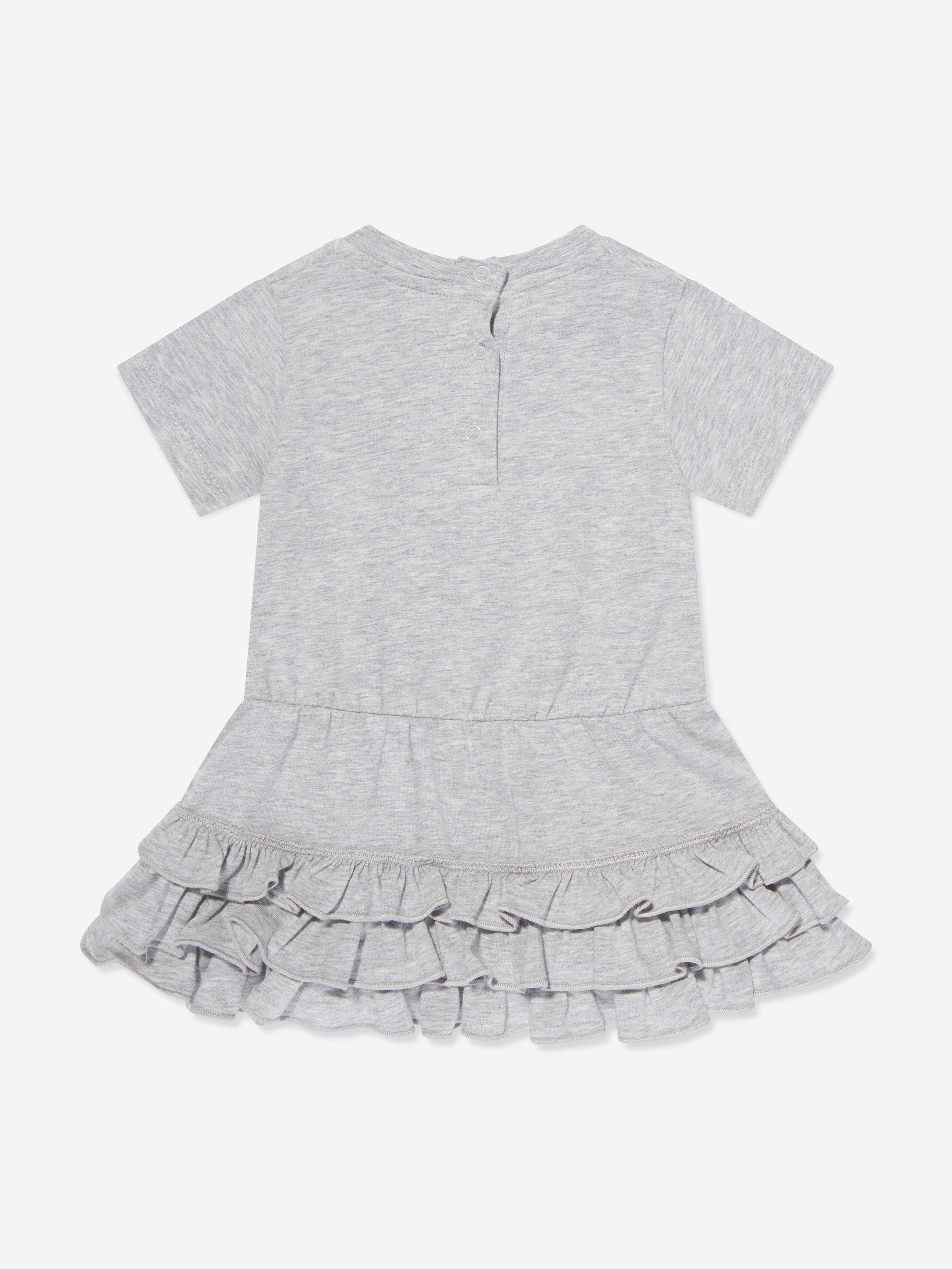 Moncler Enfant Baby Girls Frilly T-Shirt Dress in Grey