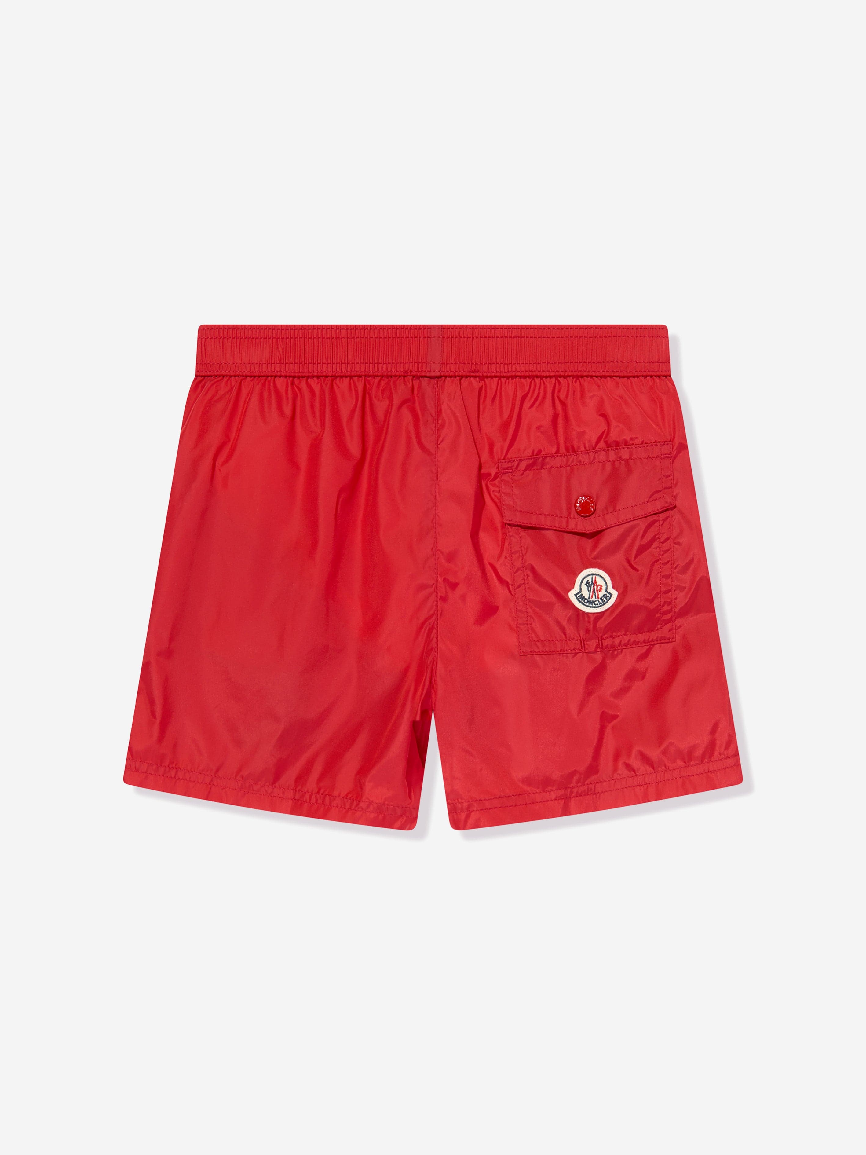 Moncler Enfant Boys Logo Swim Shorts in Red